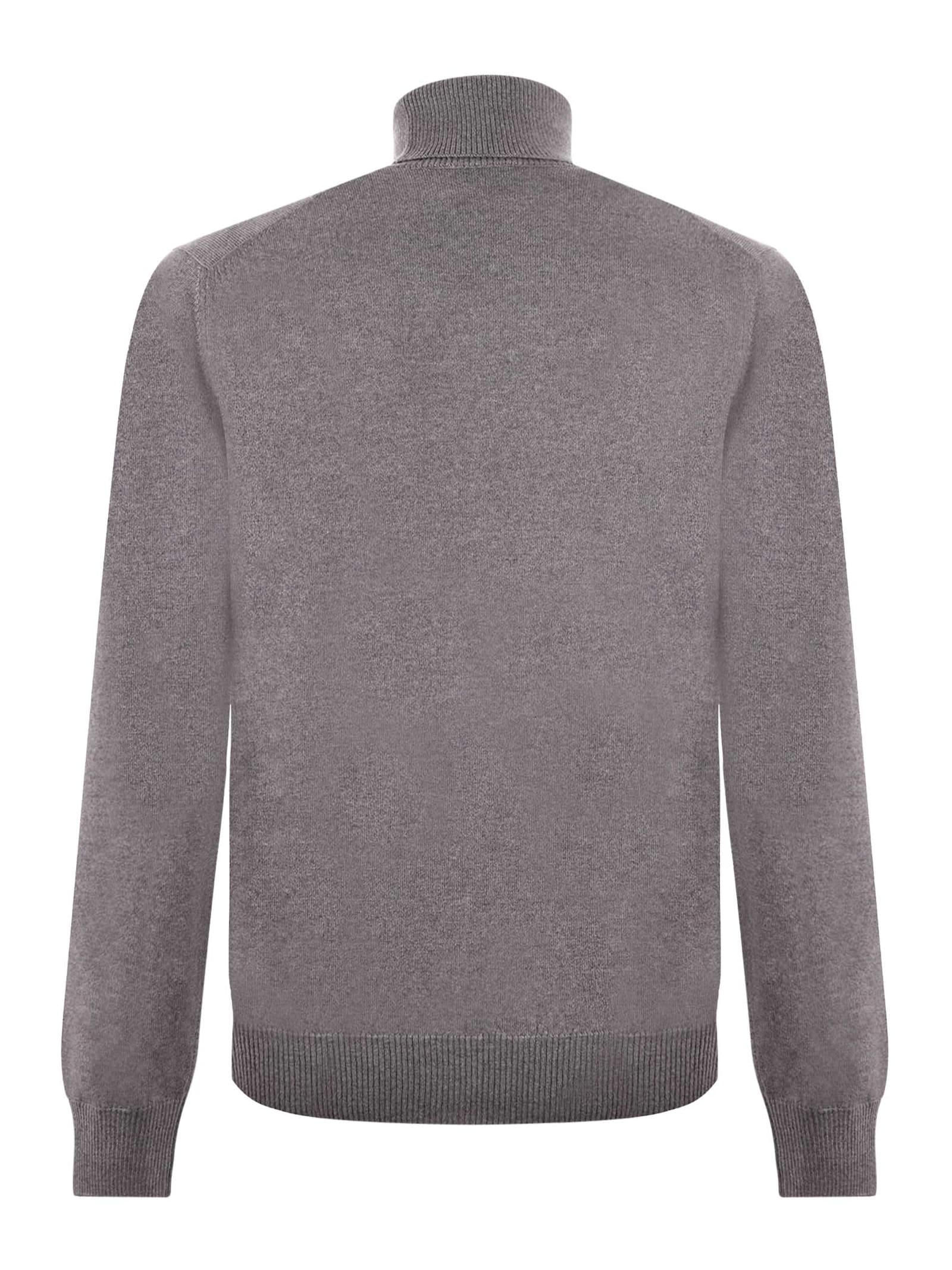 Shop Fay Turtleneck In Dove Grey