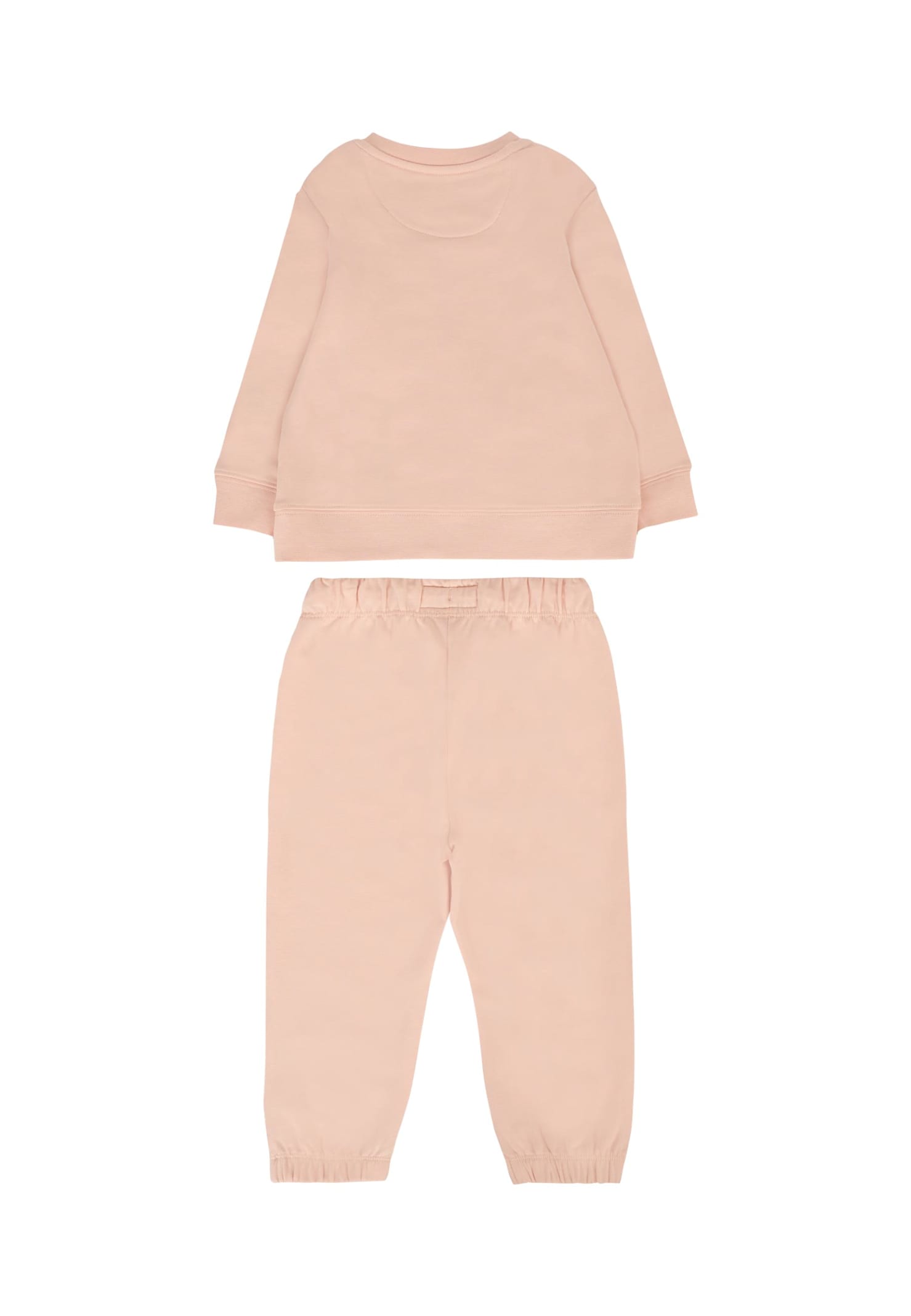 Calvin Klein Pink Suit For Baby Girl With Logo In Pink