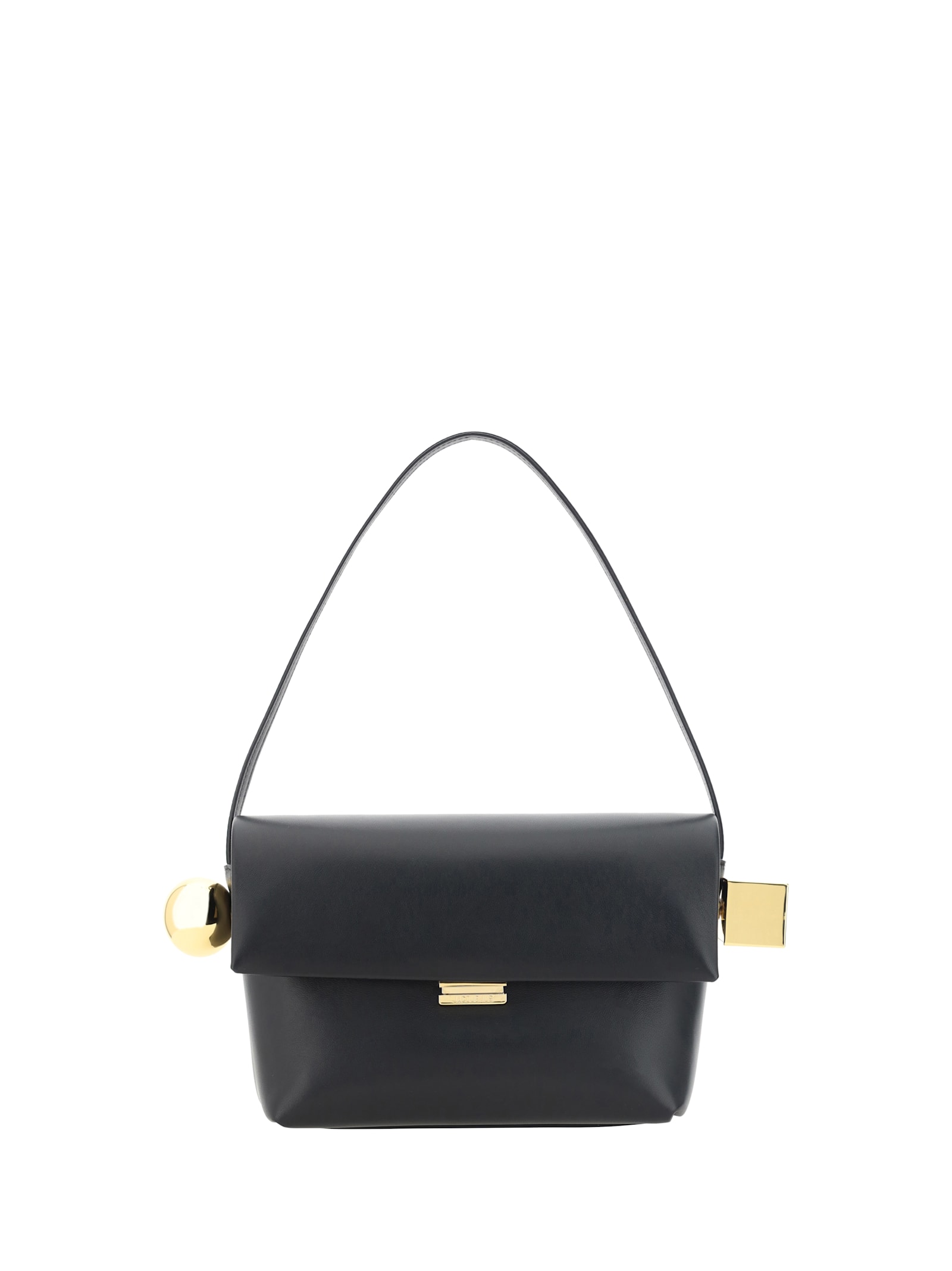 Shop Jacquemus Le Petit Bambola Shoulder Bag In 990 Black