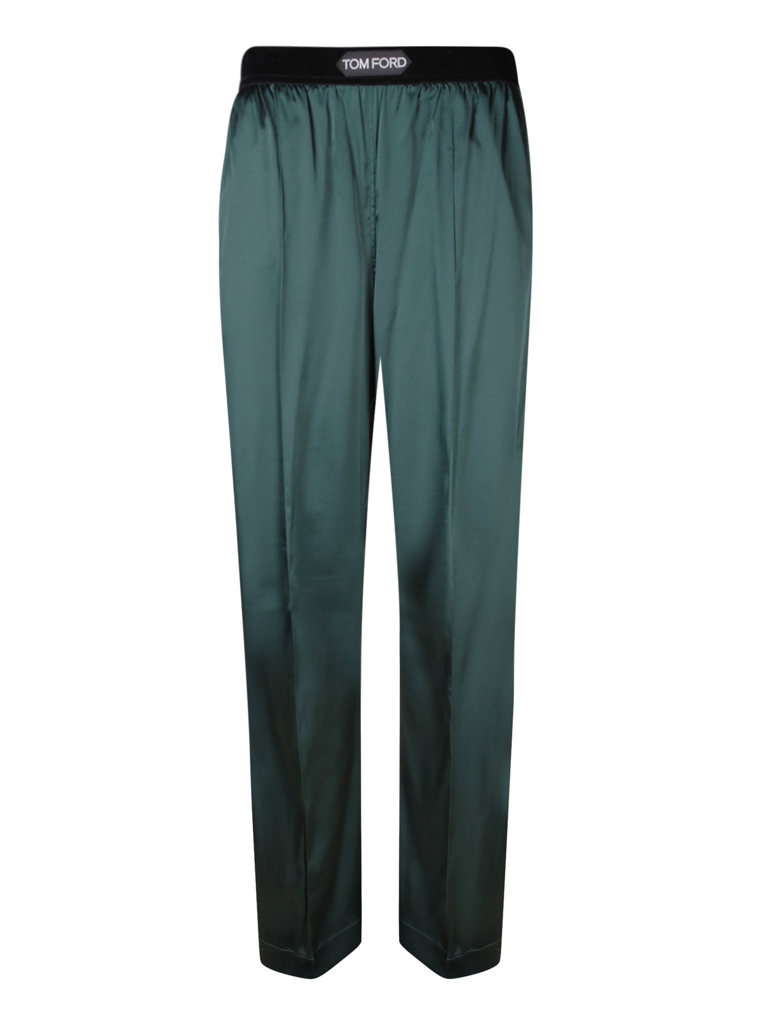 Shop Tom Ford Green Silk Pants