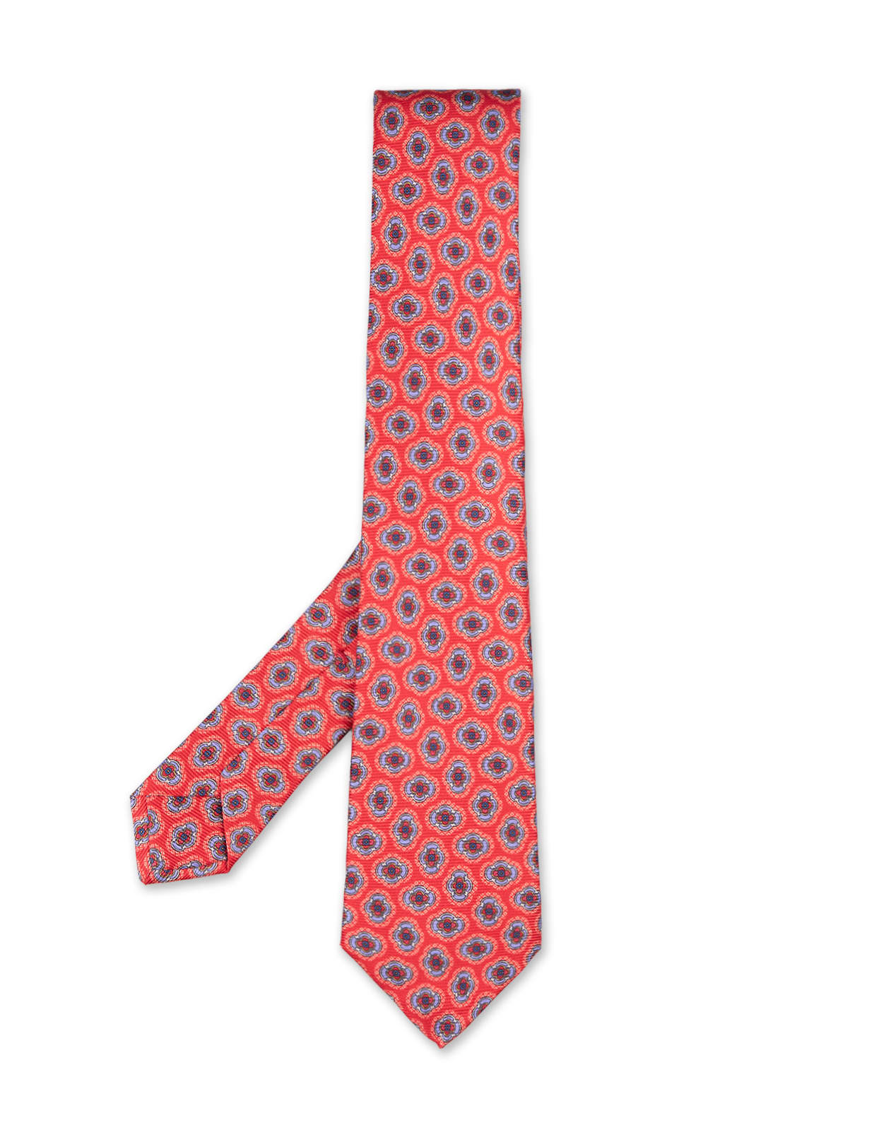 Red Tie With Multicoloured Pattern