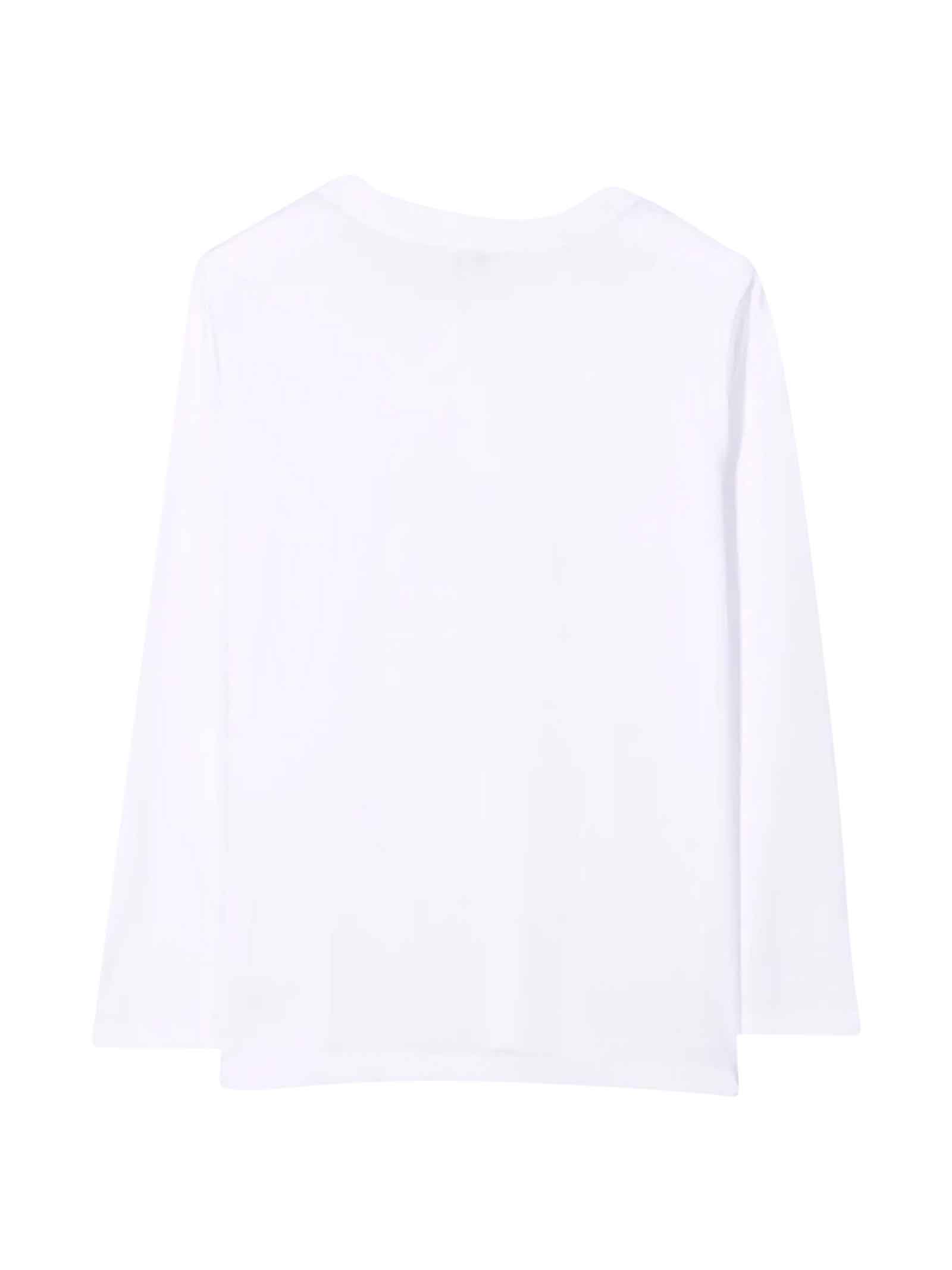 Shop Paul Smith Junior White T-shirt With Multicolor Print In Bianco