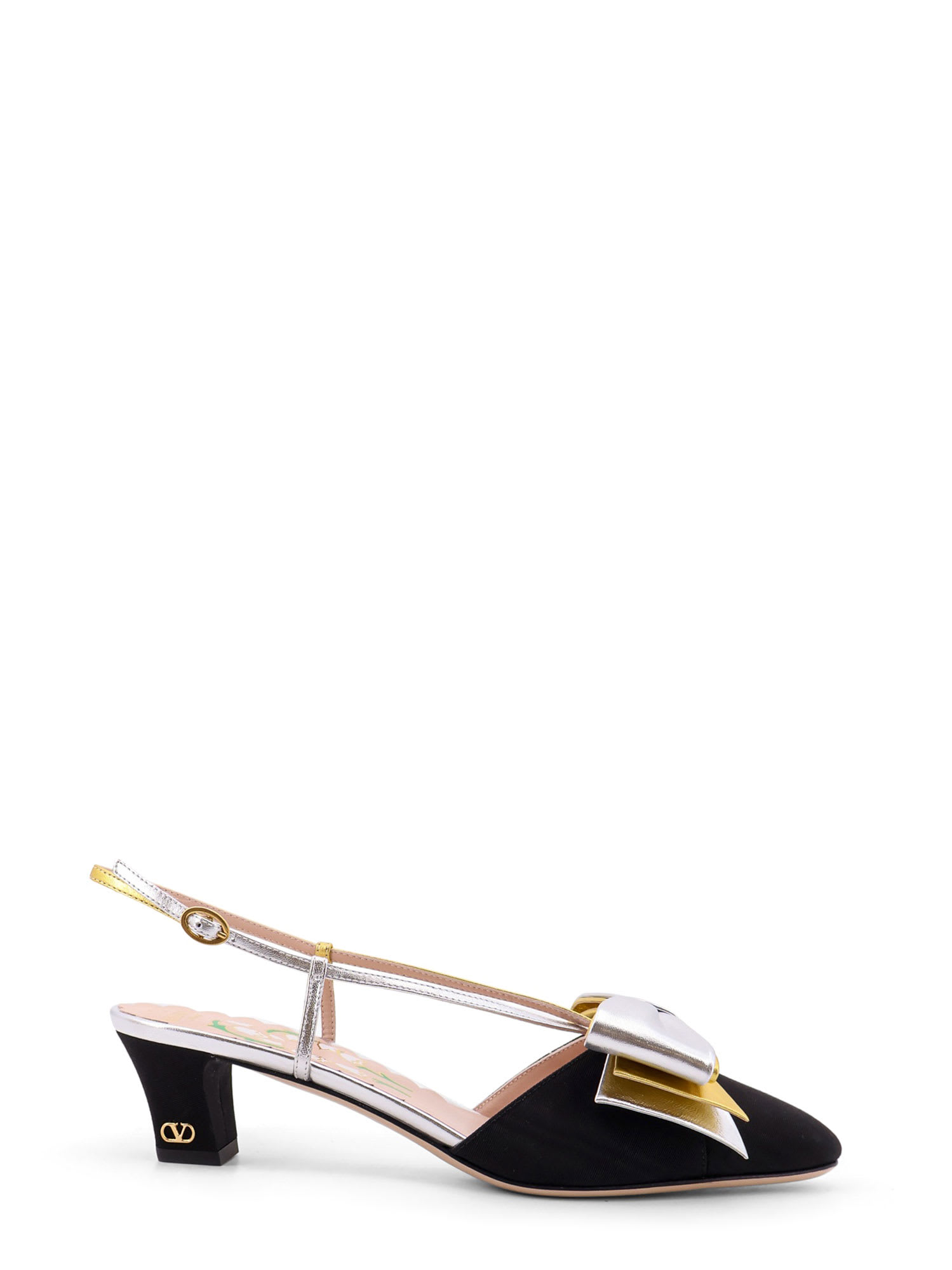 Valentino Bowow T. 45 Mid Heel Pumps In Black