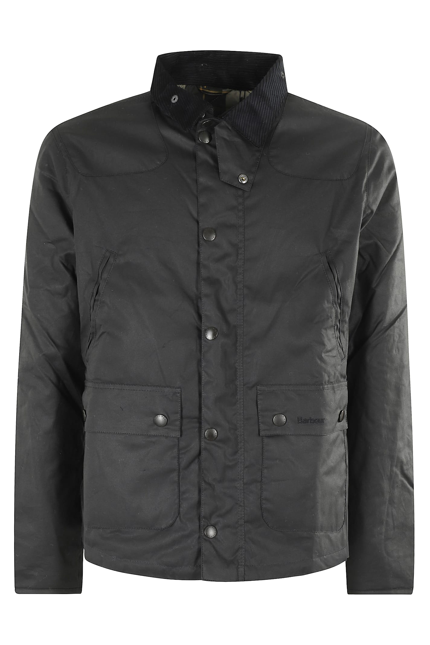 Barbour Reelin Wax Jacket In Blue