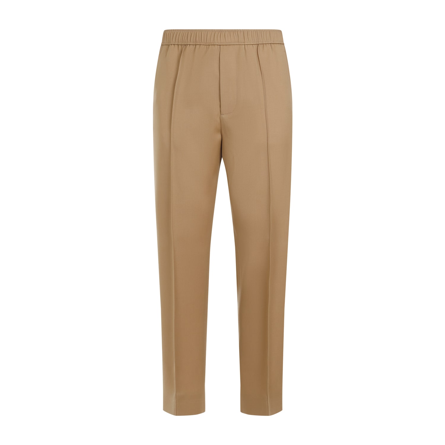 Shop Lanvin Tapered Elasticated Trousers In Desert