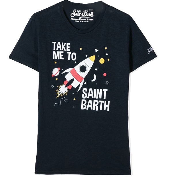 MC2 Saint Barth Space Rocket Blue Boy T-shirt