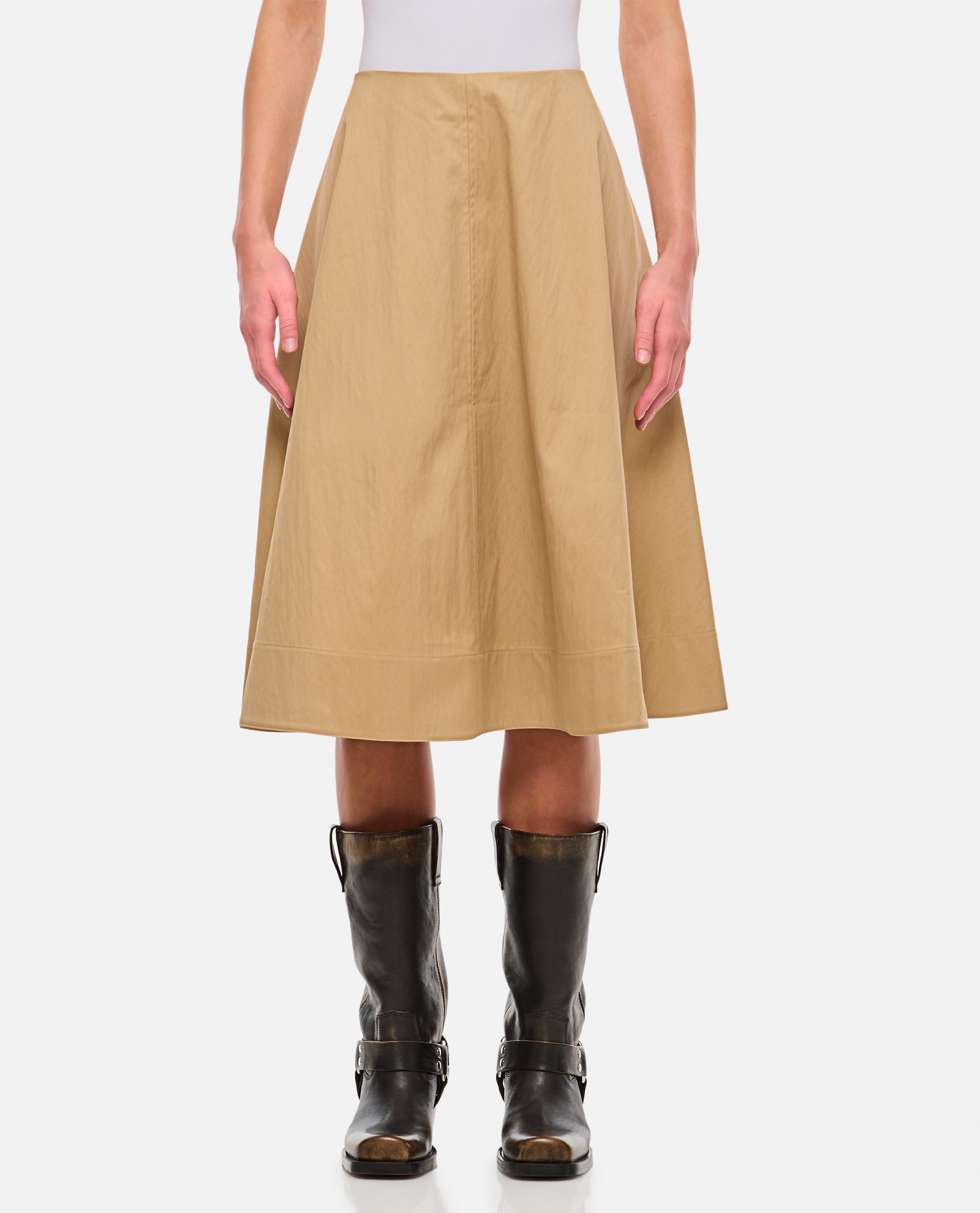 KHAITE RENTA MIDI SKIRT