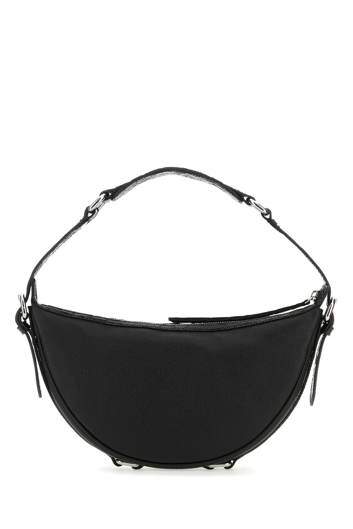 Shop By Far Black Leather Gib Shoulder Bag In Nero
