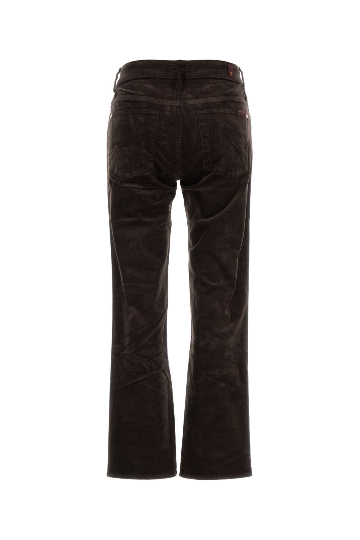 7 For All Mankind Chocolate Corduroy Calie Pant In Brown