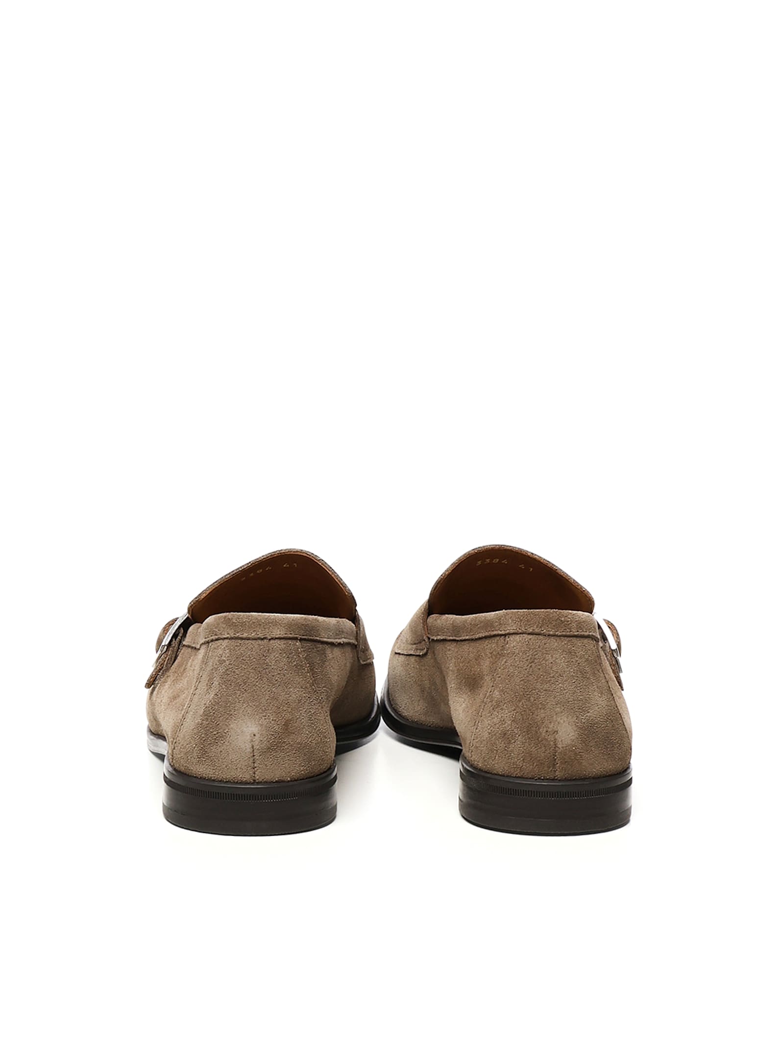 Double Buckle Leather Moccasin