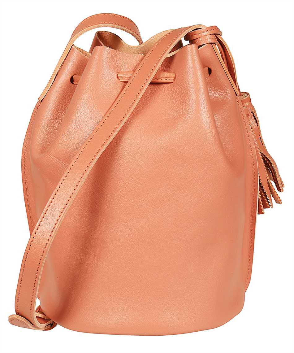 Il Bisonte Leather Bucket Bag In Pink