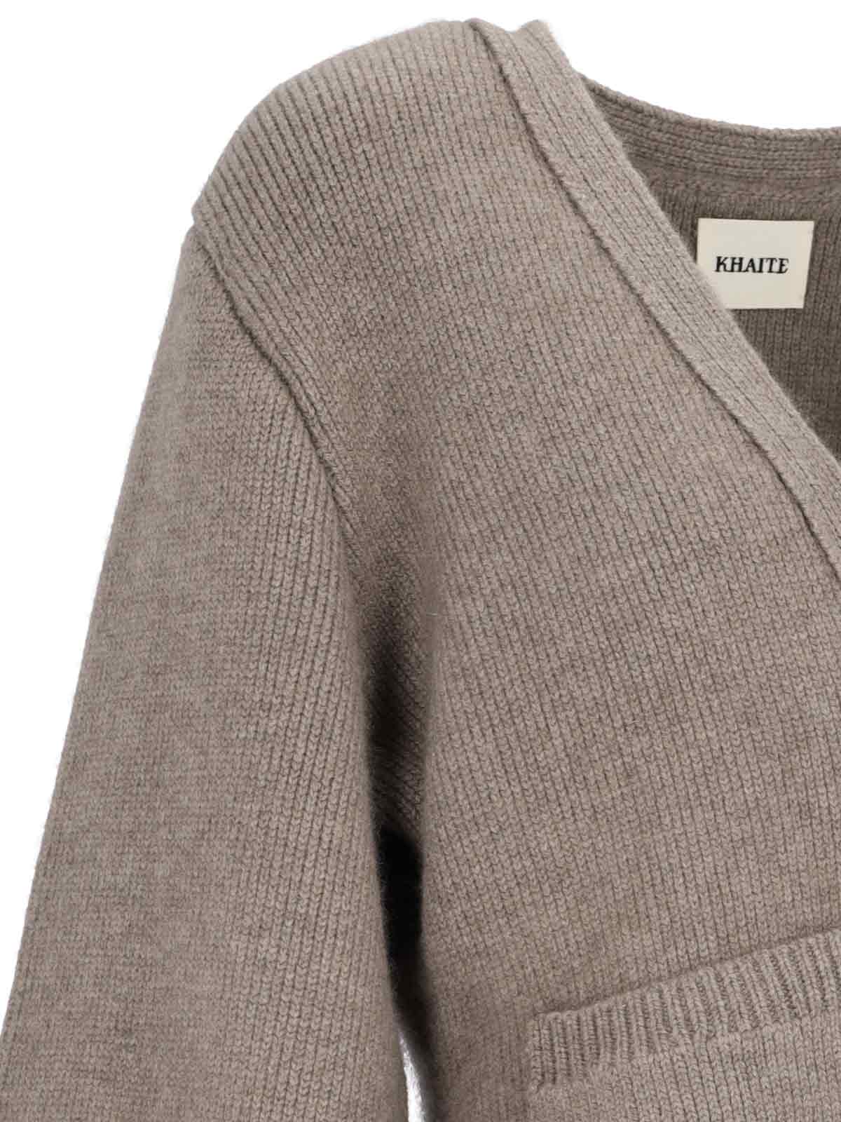 Khaite Scarlet Cashmere-blend Cardigan In Brown