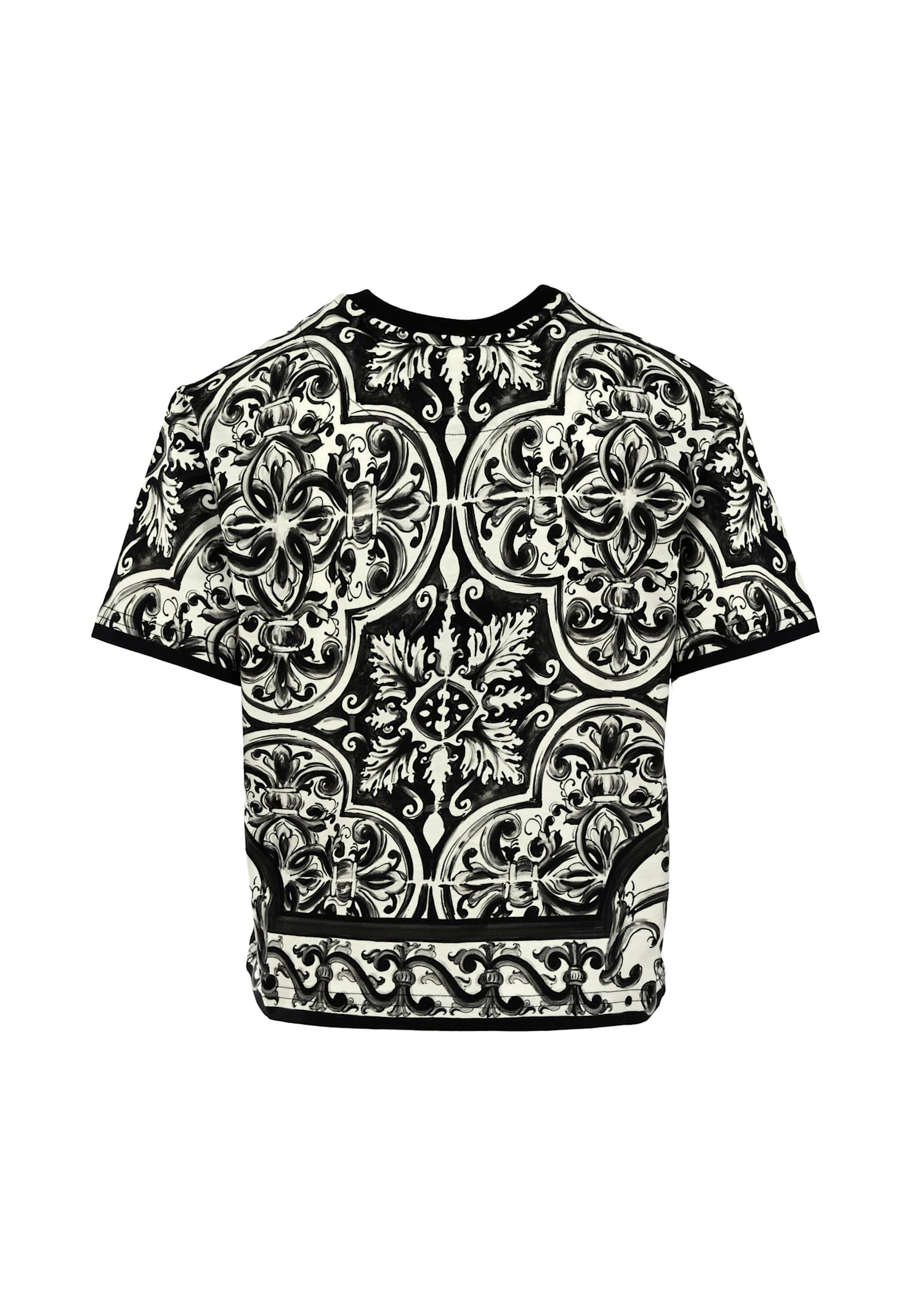 Dolce & Gabbana Majolica-print T-shirt In Black