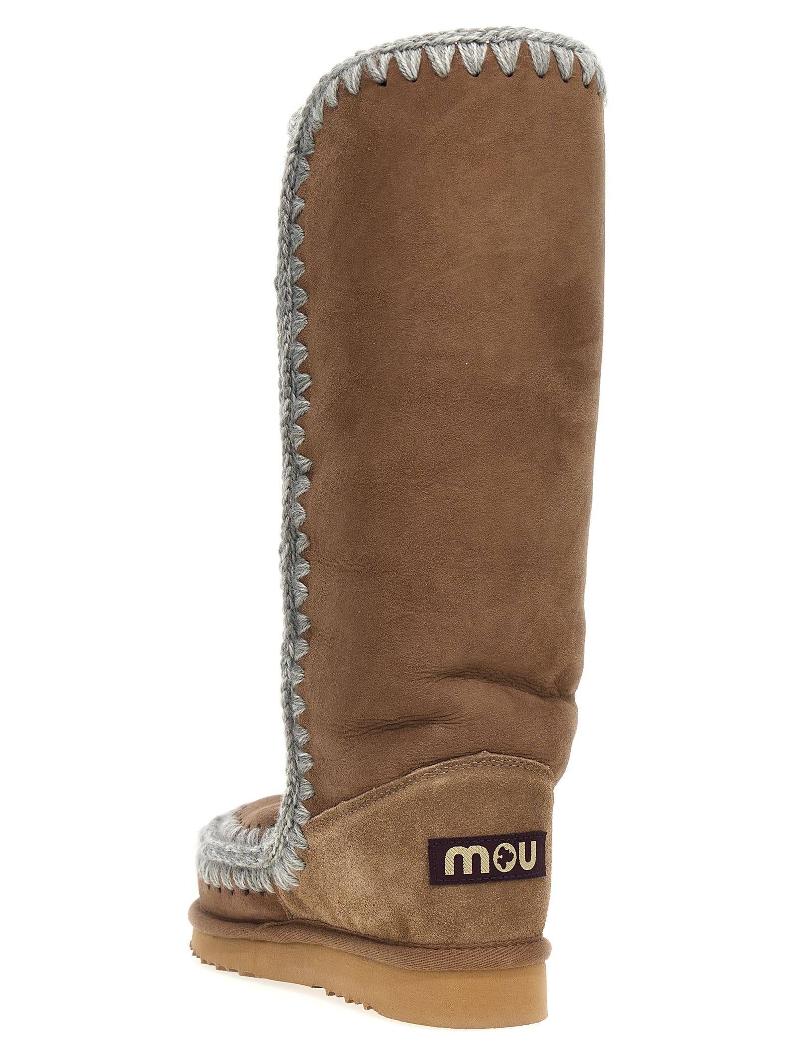 Shop Mou Eskimo 40 Ankle Boots In Beige