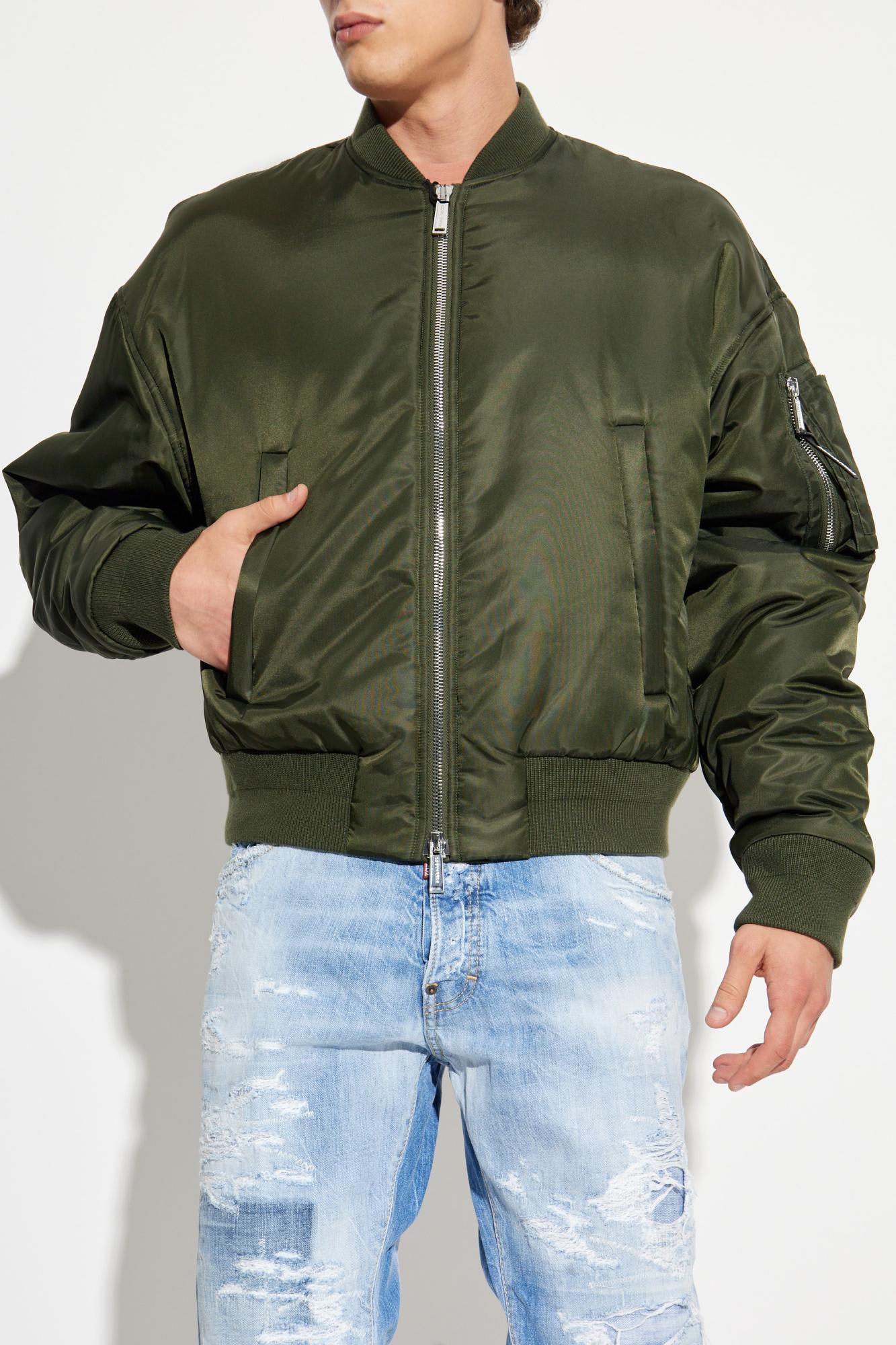 Dsquared2 Insulated Bomber Jacket In Green