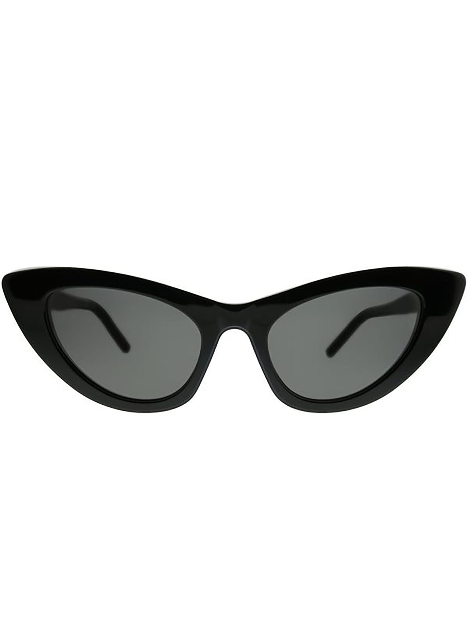Shop Saint Laurent Sl 213 Lily Sunglasses In Black Black Grey