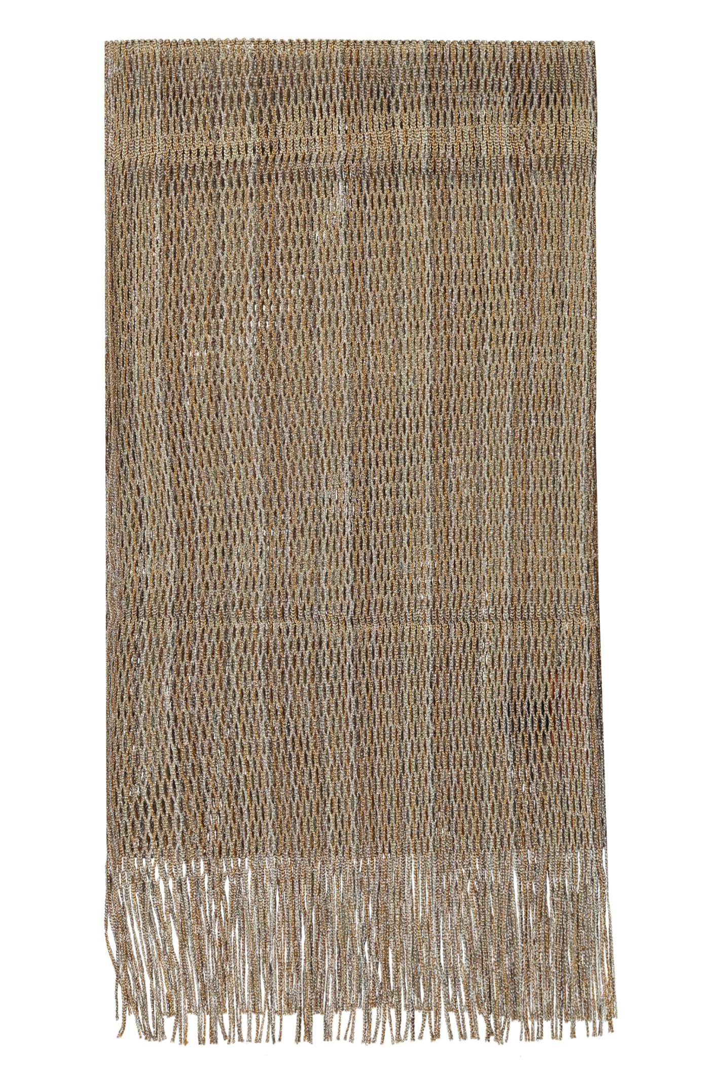 Shop Missoni Fringed Scarf In Gold
