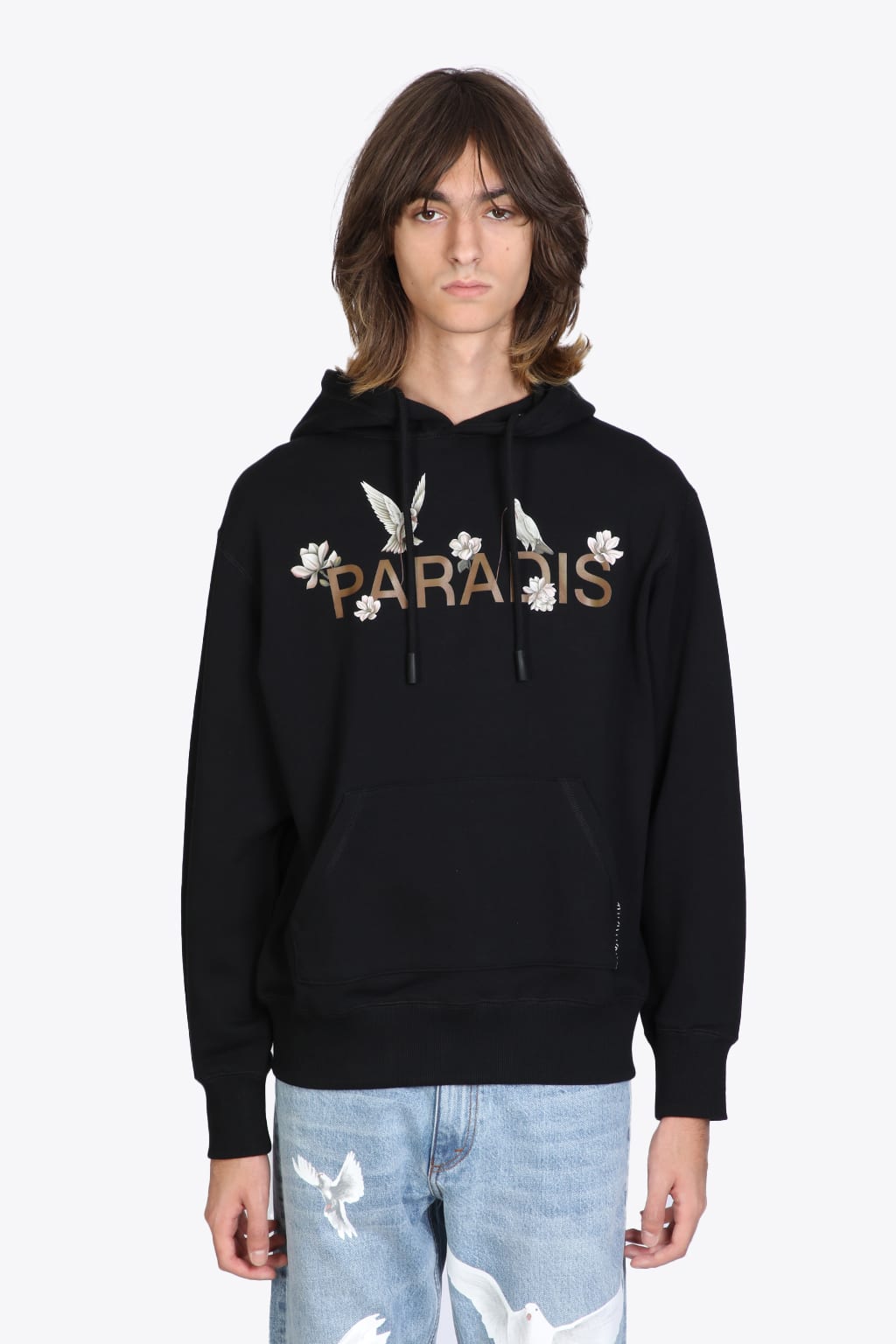3.Paradis Paradis Hooded Sweater Black hoodie with front logo print - Paradis hooded sweater