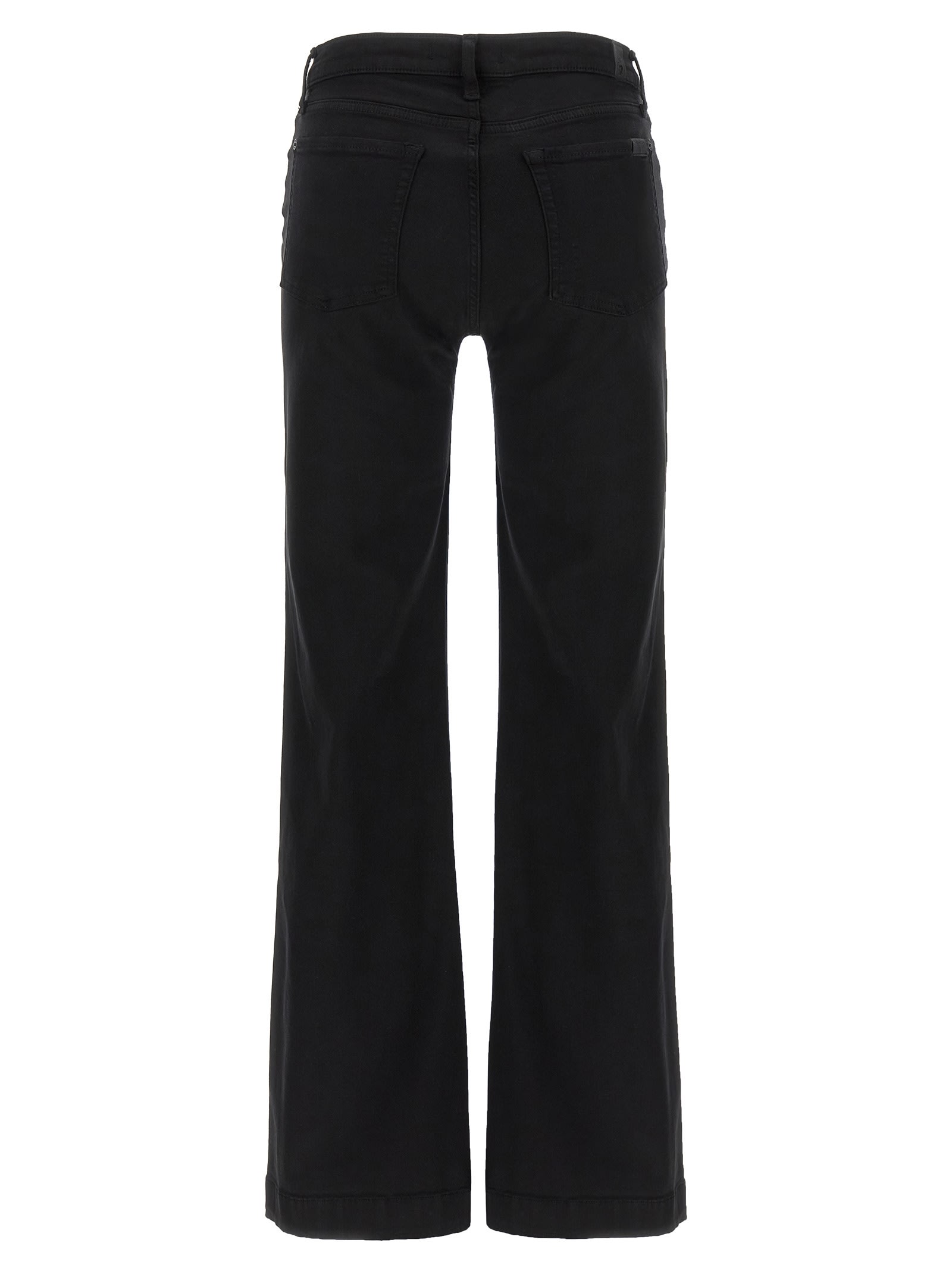 7 For All Mankind Tailorless Dojo Jeans With Front And Back Pockets In Black