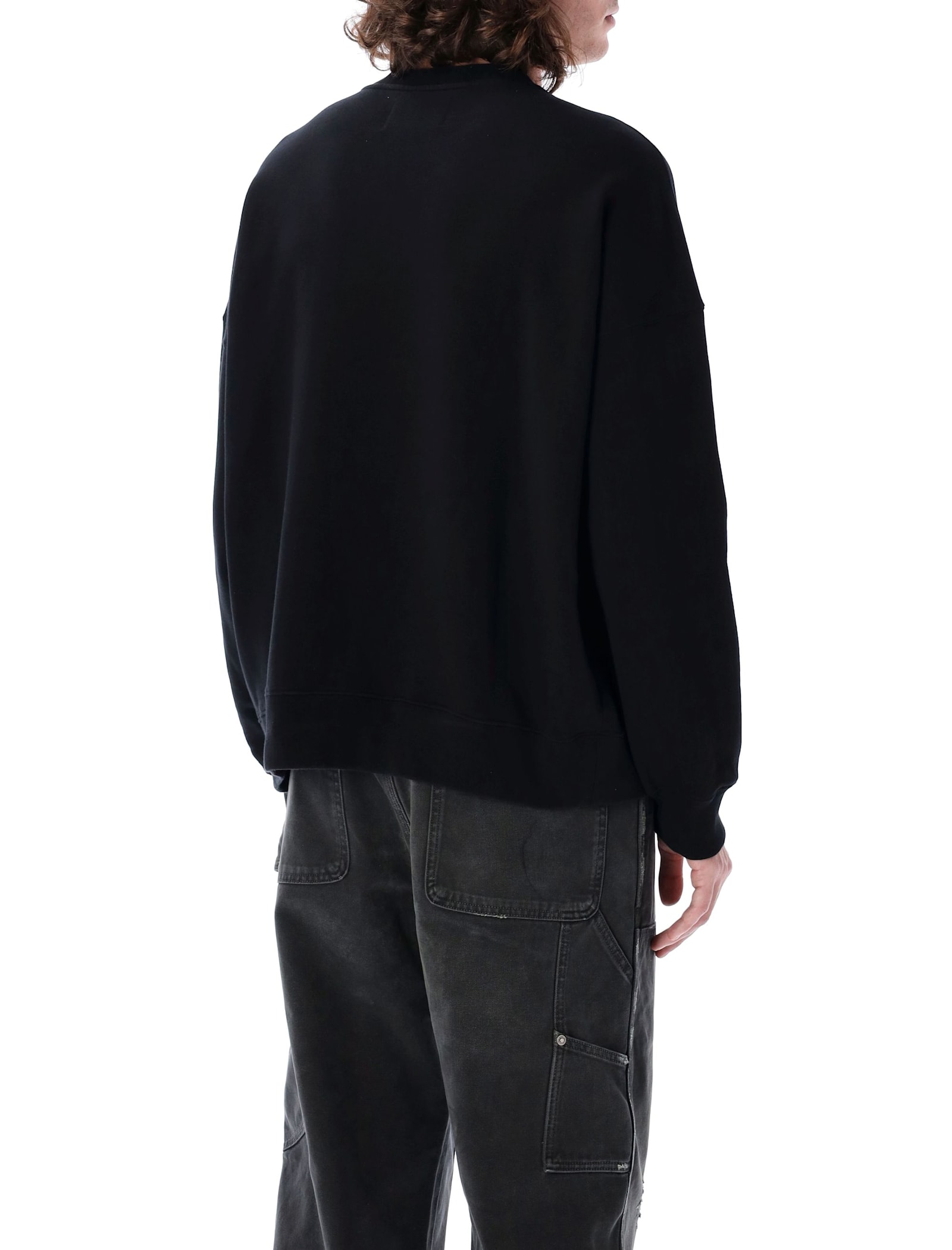 Golden Goose Black Cotton Star Sweatshirt In Black