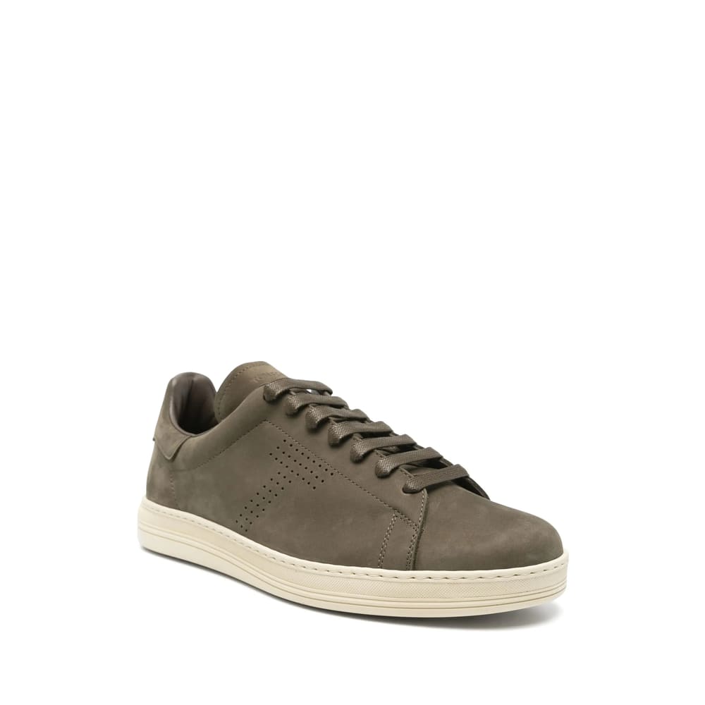 Tom Ford Khaki Nubuck Warwick Sneakers In Multi