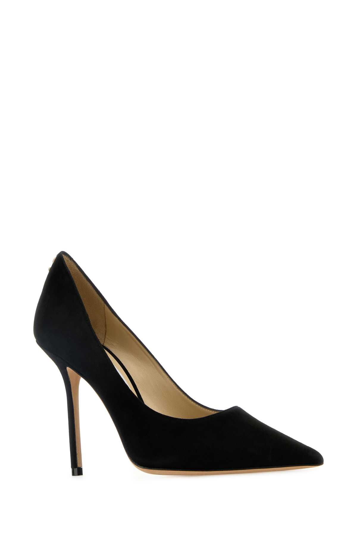 JIMMY CHOO BLACK SUEDE LOVE 100 PUMPS