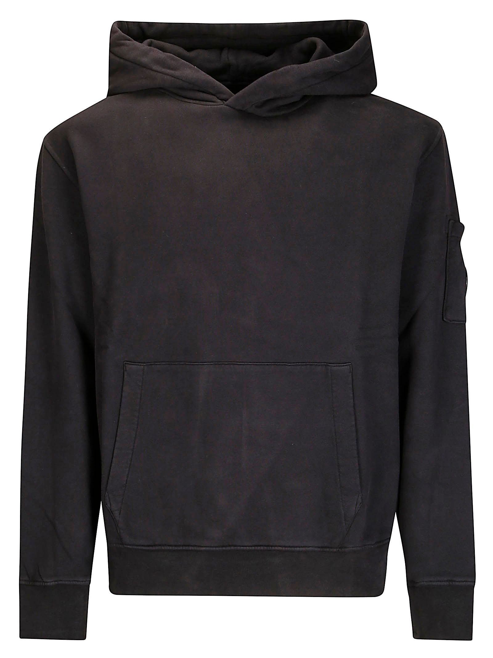 C.p. Company Men Sweatshirts Sweat Hooded In Diagonal Raised Fleece In Blue