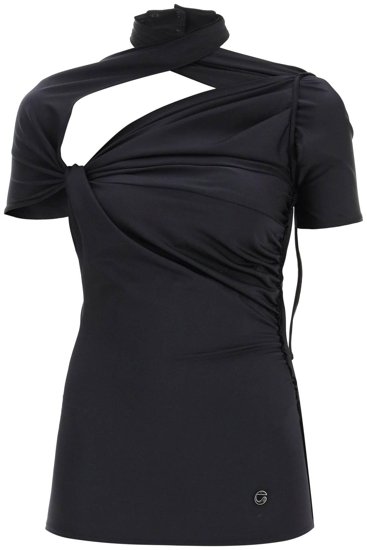Shop Coperni Top With Knotted Details In Black