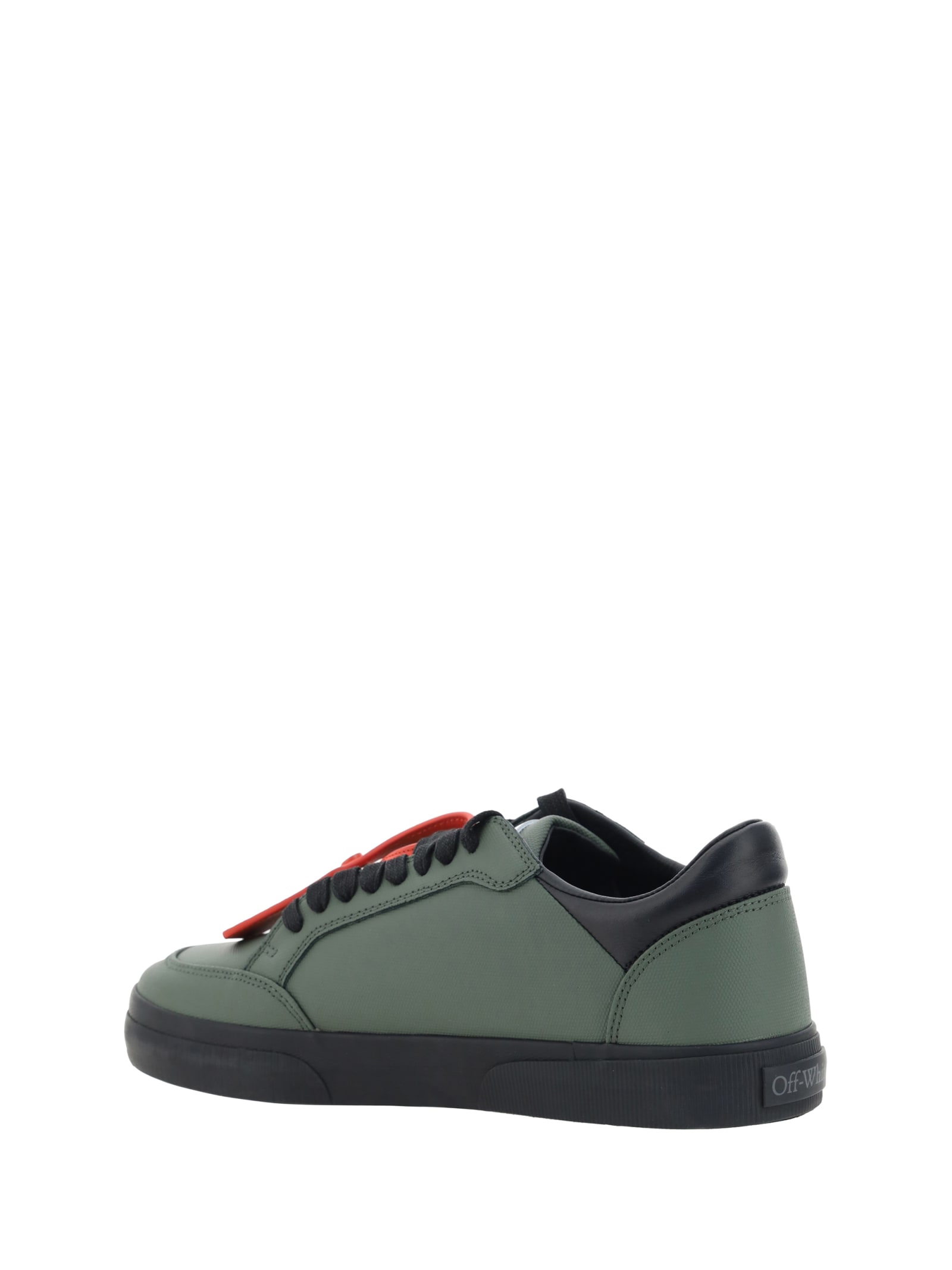 Shop Off-white New Low Vulcanized Sneakers In Military Green