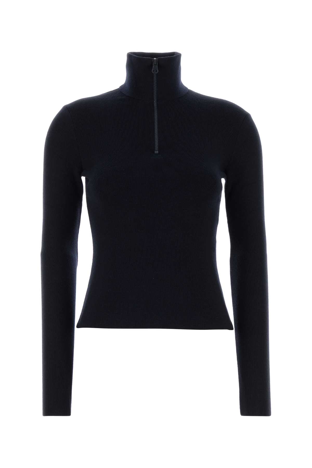 Courrèges Midnight Blue Wool Sweater In Burgundy