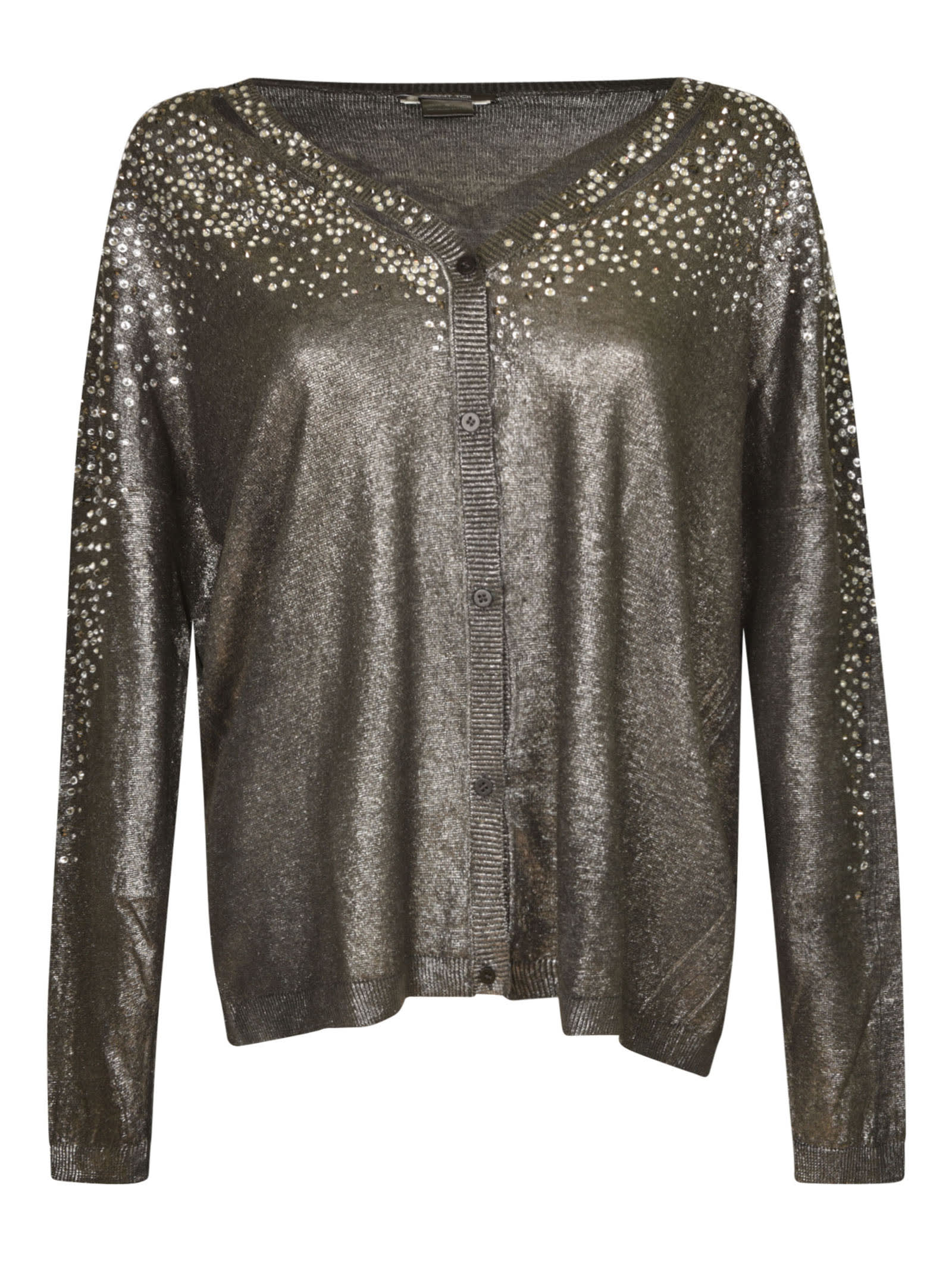 Avant Toi Metallic Embellished Cardigan