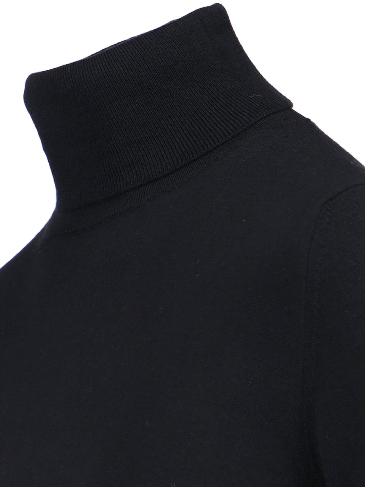 Shop Zanone Turtleneck Flexwool In Nero