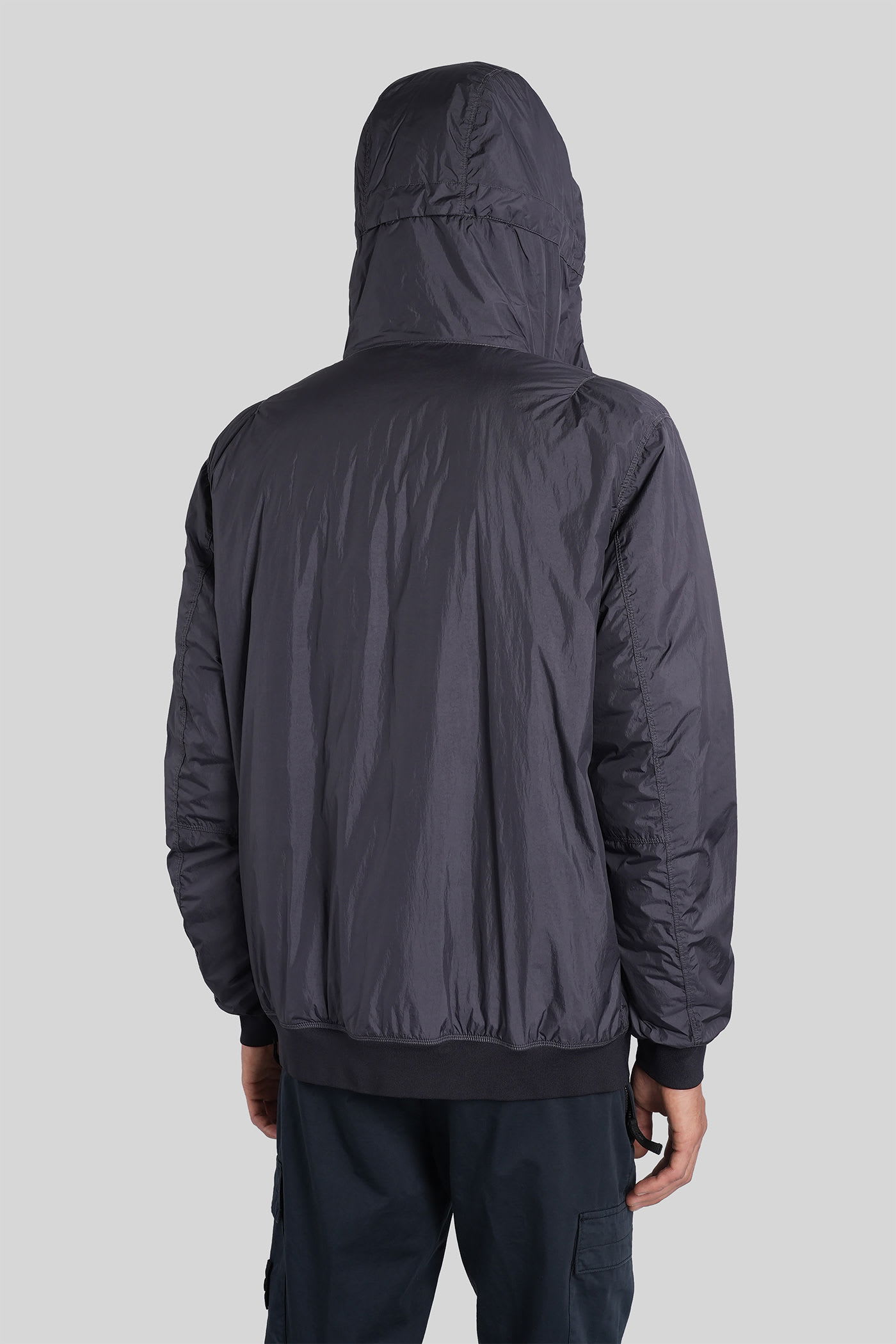 Stone Island Crinkle Reps Ny Light Puffer Jacket In Blue