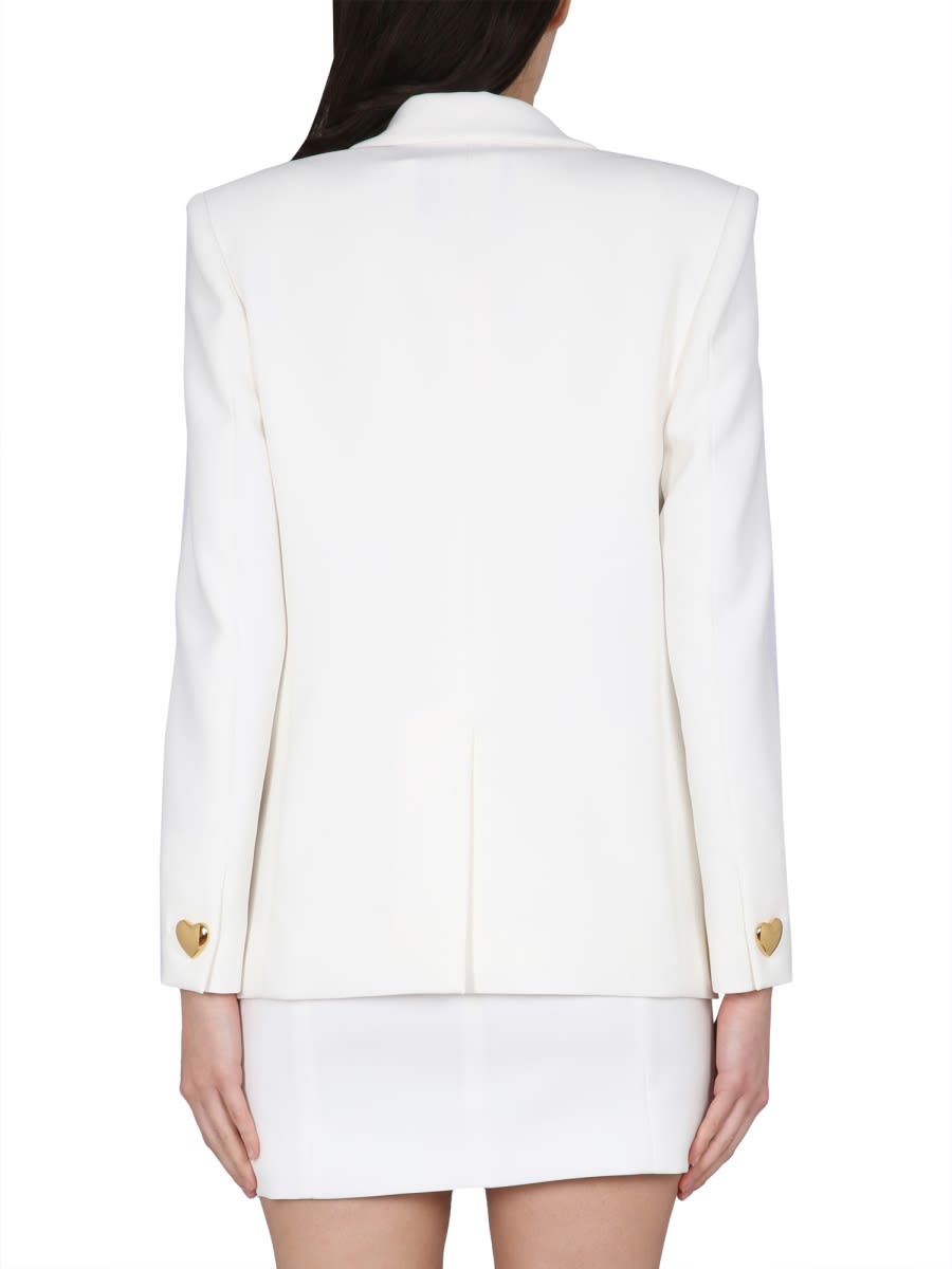 Moschino Single-breasted Jacket In White
