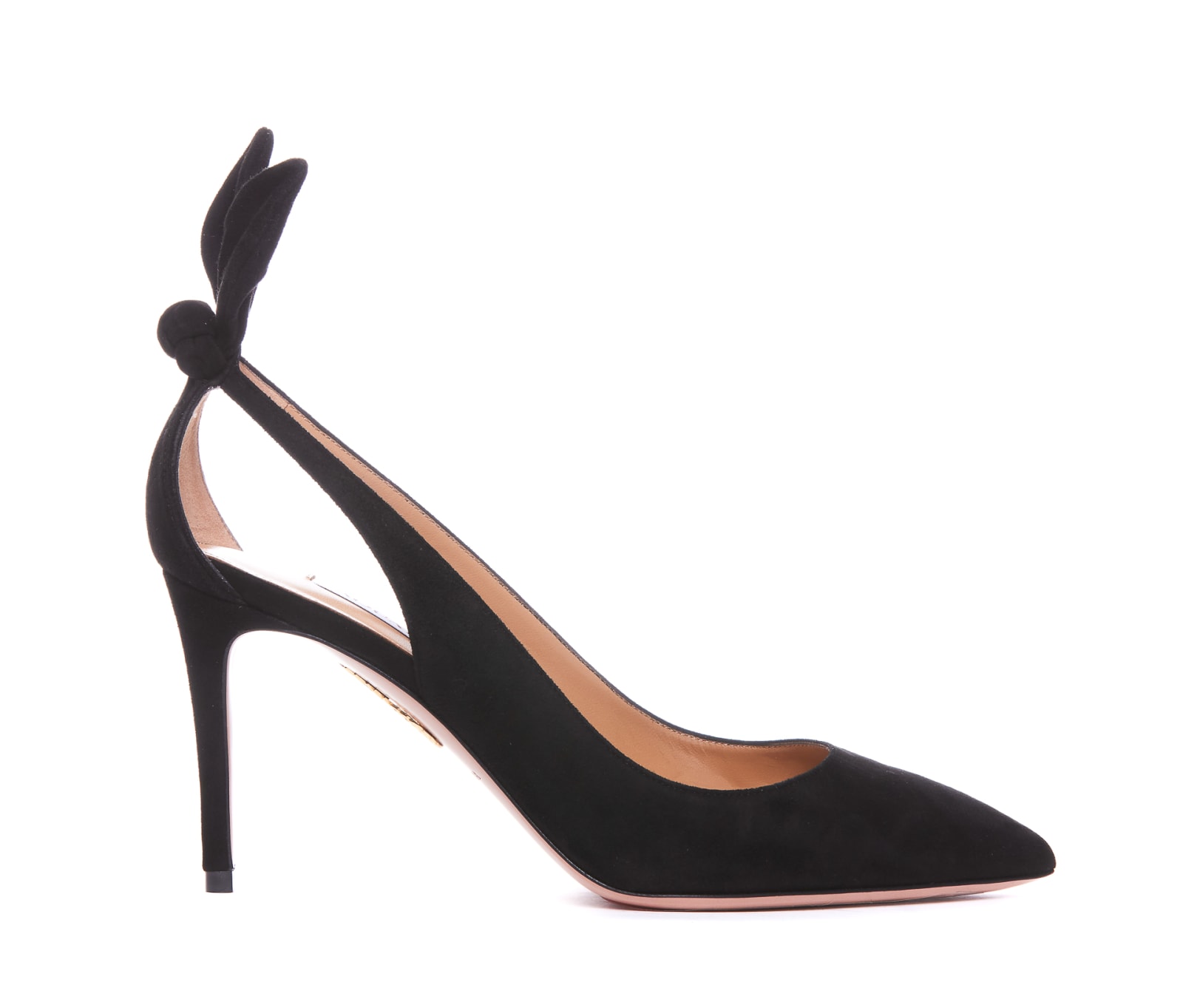 Shop Aquazzura Bow Tie Pump 85 In Black