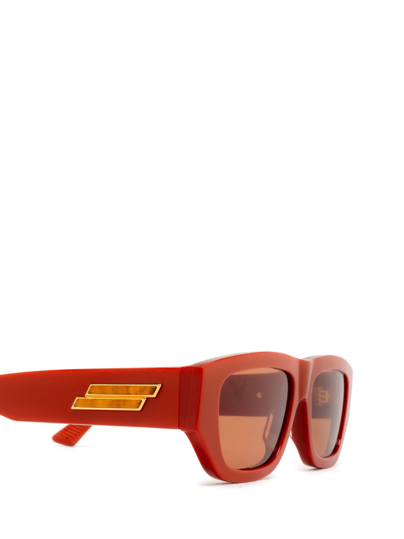 Shop Bottega Veneta Bv1252s Orange Sunglasses