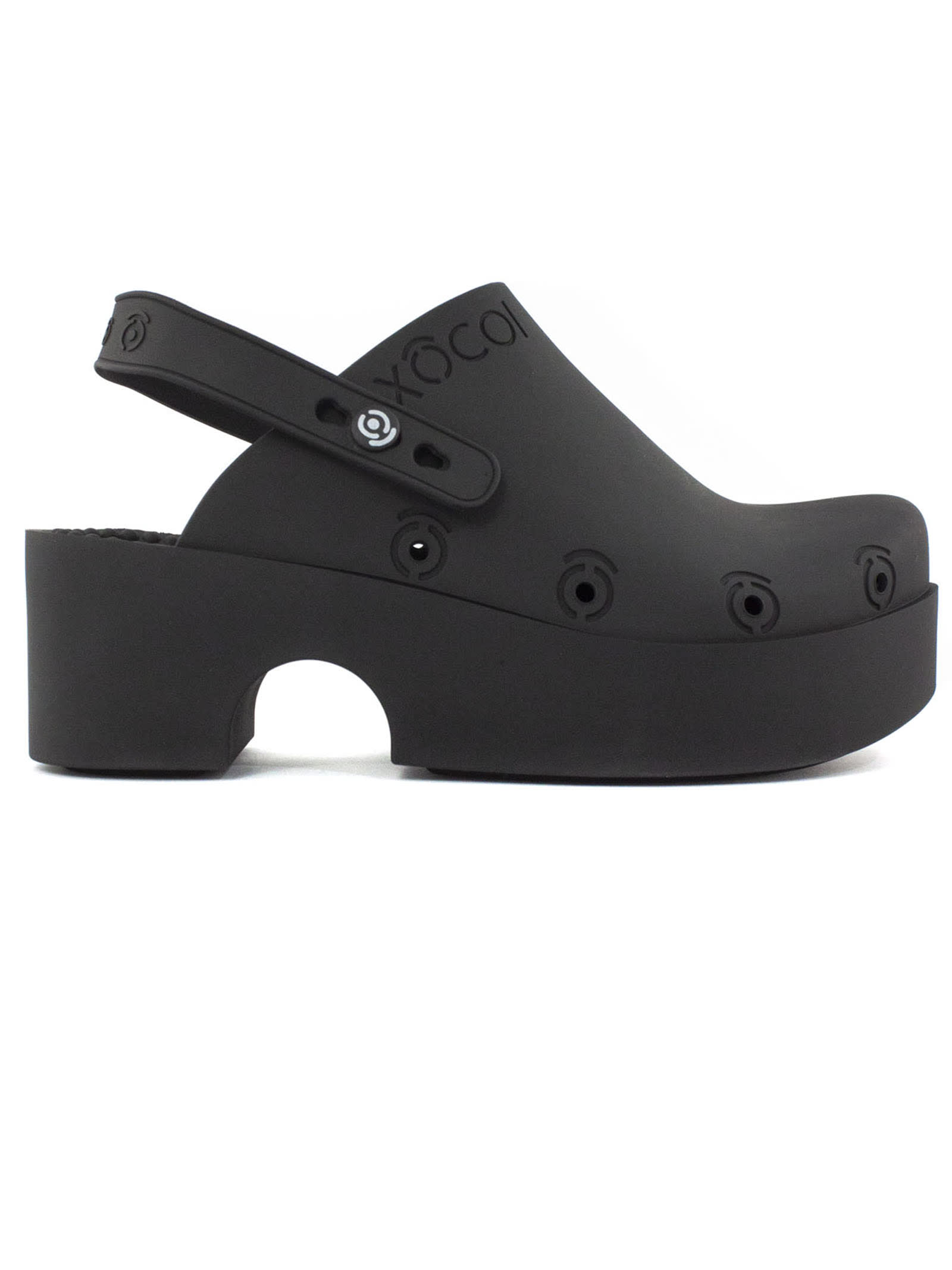 Xocoi Black Glocs Sandals