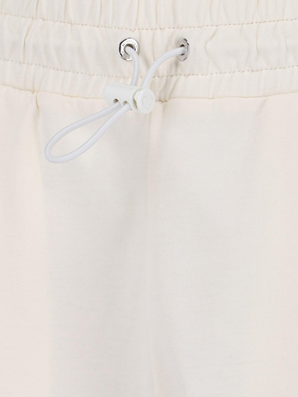 Shop Moncler Track Shorts In White