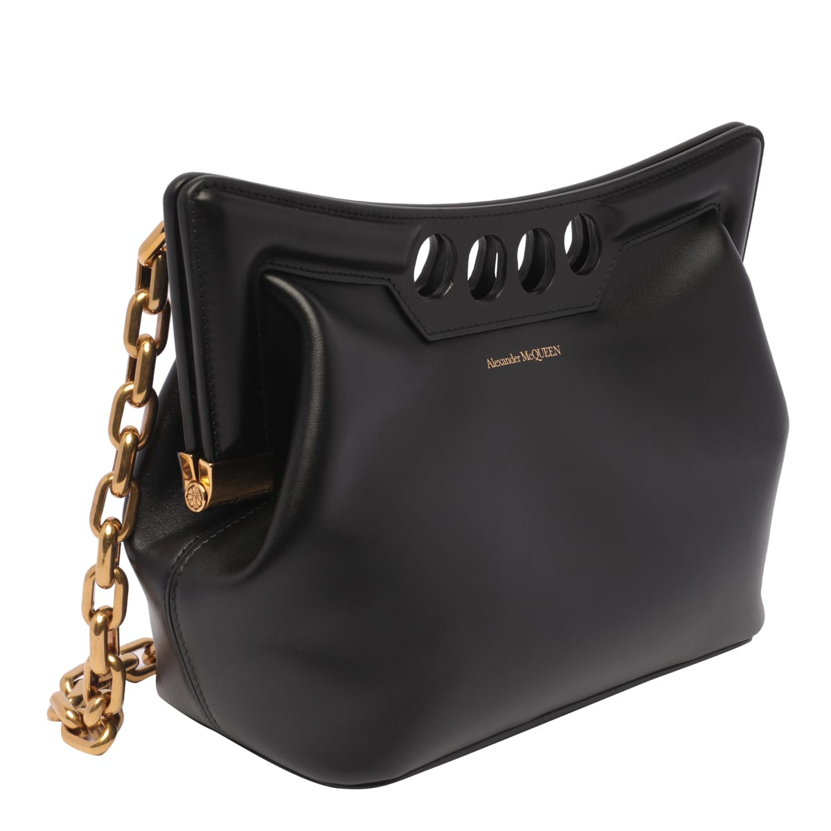 Alexander Mcqueen The Peak Bag In Black