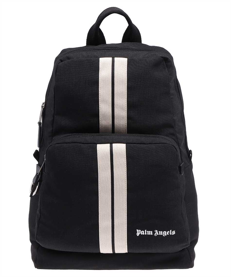 Shop Palm Angels Fabric Backpack With Logo In Black