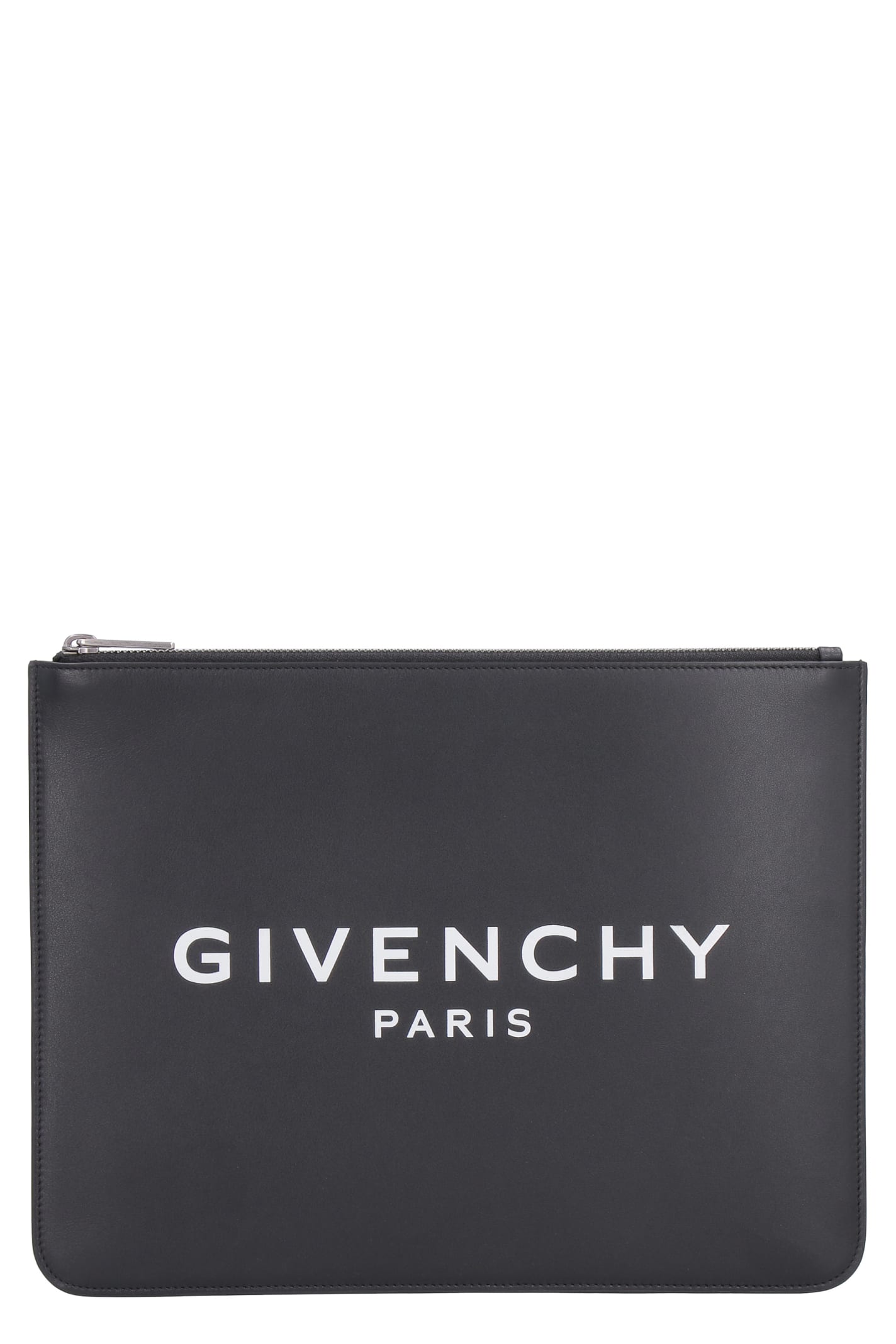 Givenchy Logo Print Leather Flat Pouch
