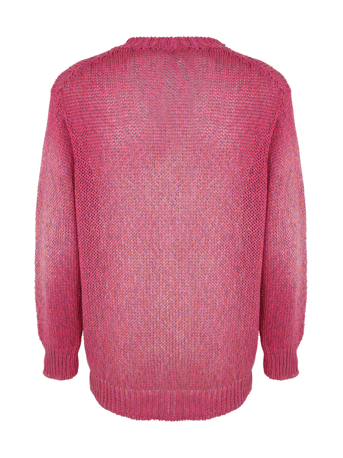 Shop Avant Toi Hand Painted Mouline` Linen/cotton Pullover With Destroyed Edges In Hebe
