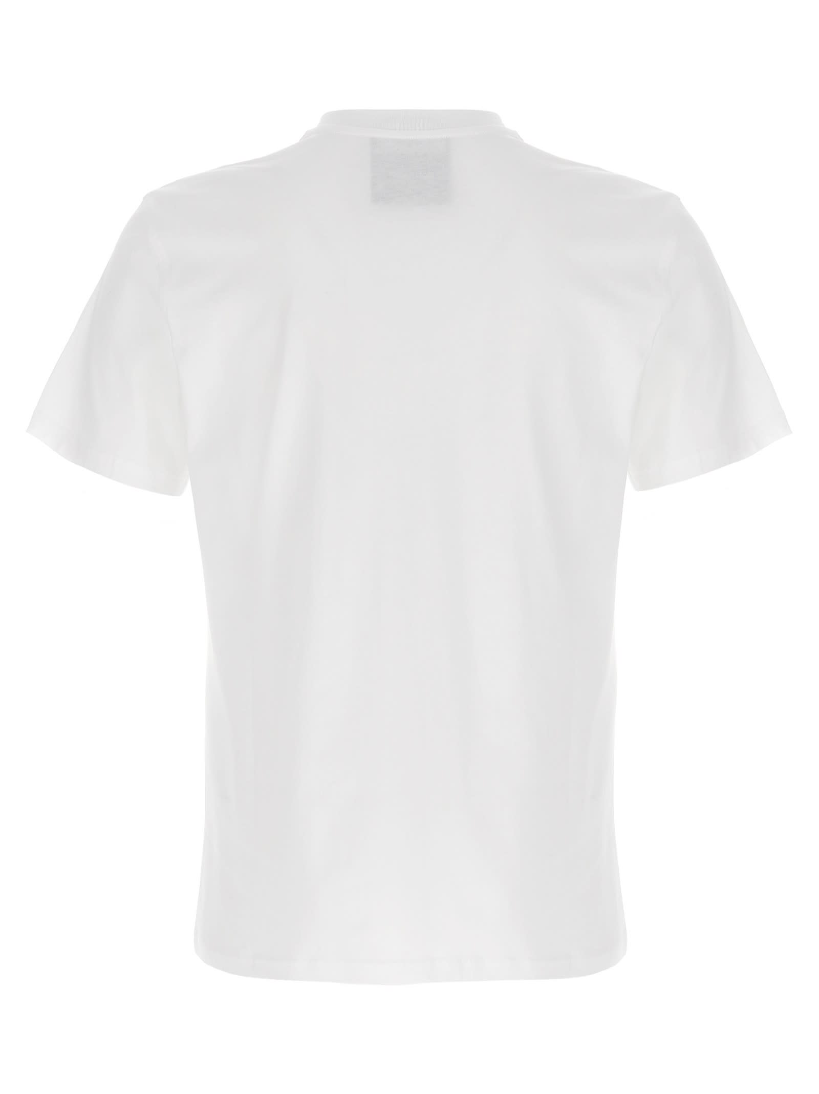 Moschino T-shirt Chimpanzee Print In Yellow