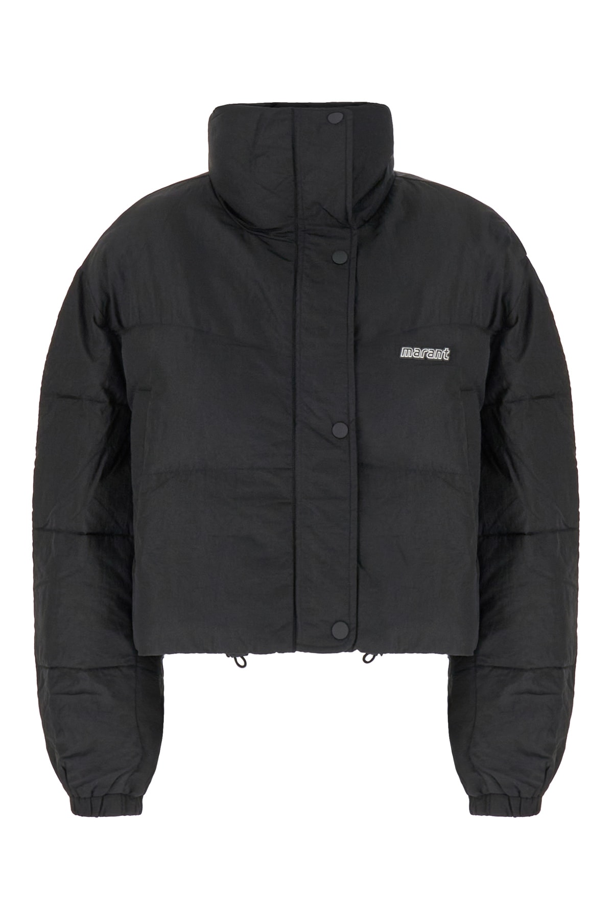 Shop Marant Etoile Black Nylon Padded Jacket In 01bk