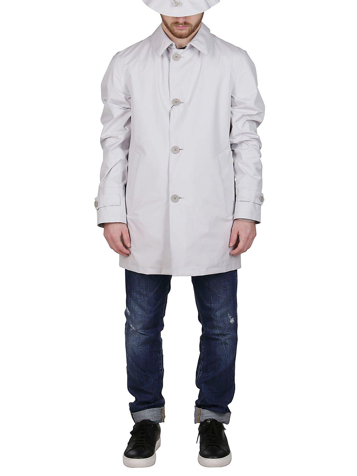 Herno Button-up Shirt Jacket In Grey