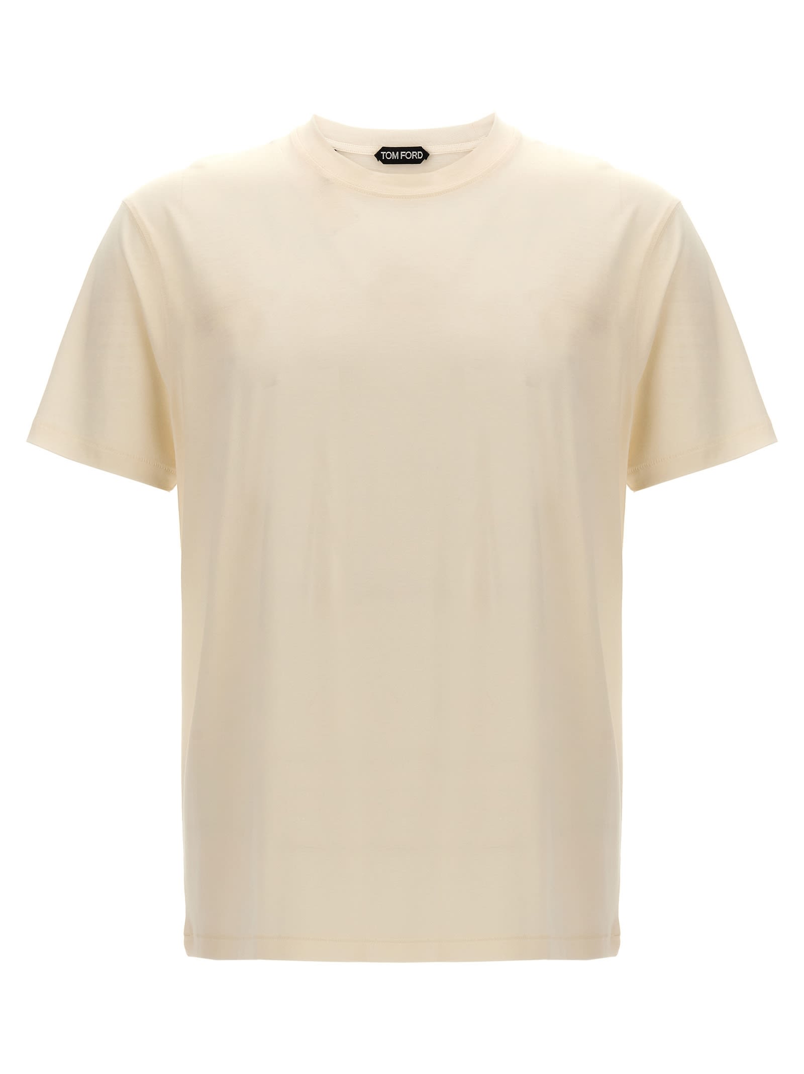 Shop Tom Ford Lyocell Blend T-shirt In White