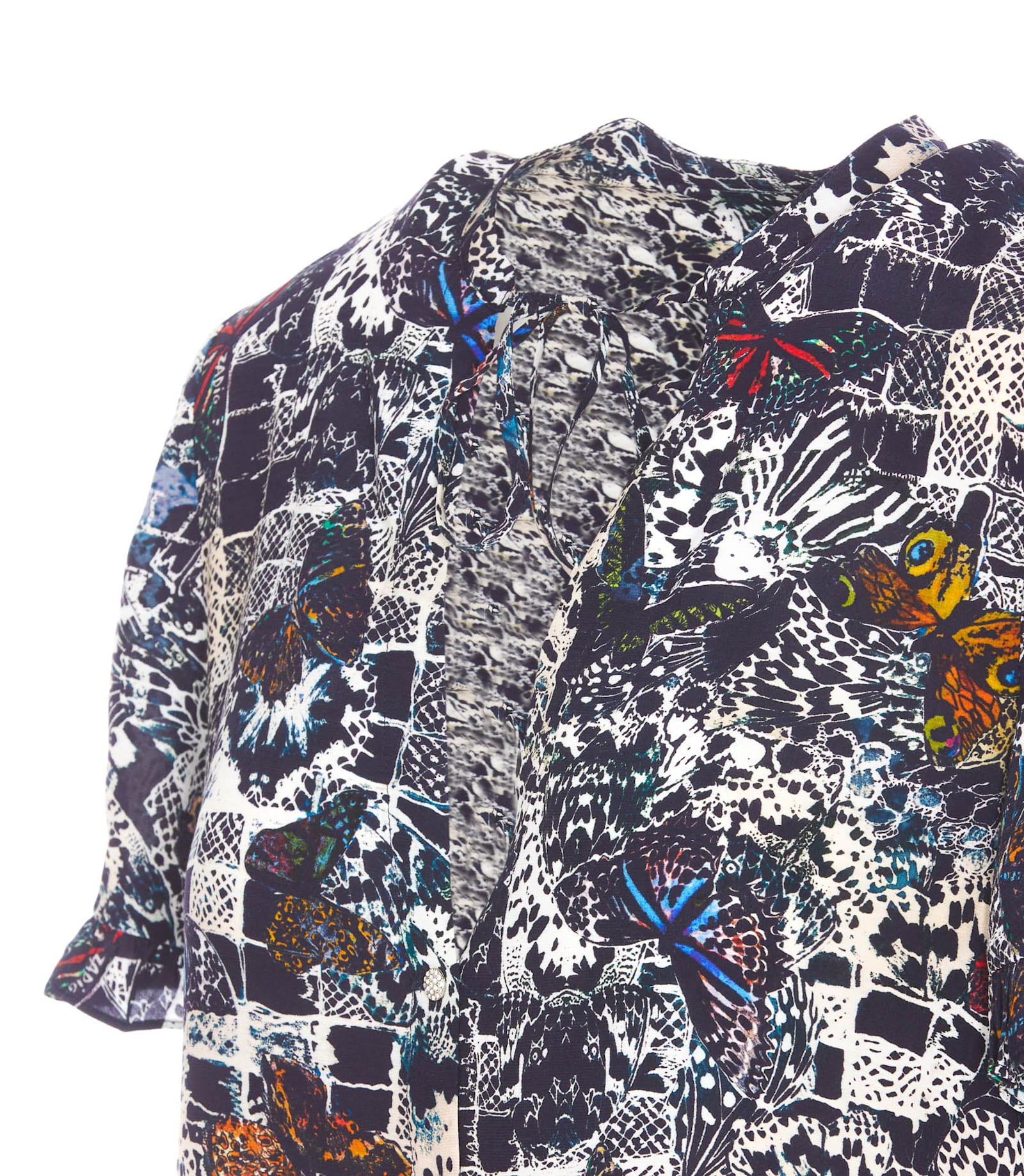 Zadig & Voltaire Tafiz Soft Butterflies Shirt In Multicolor