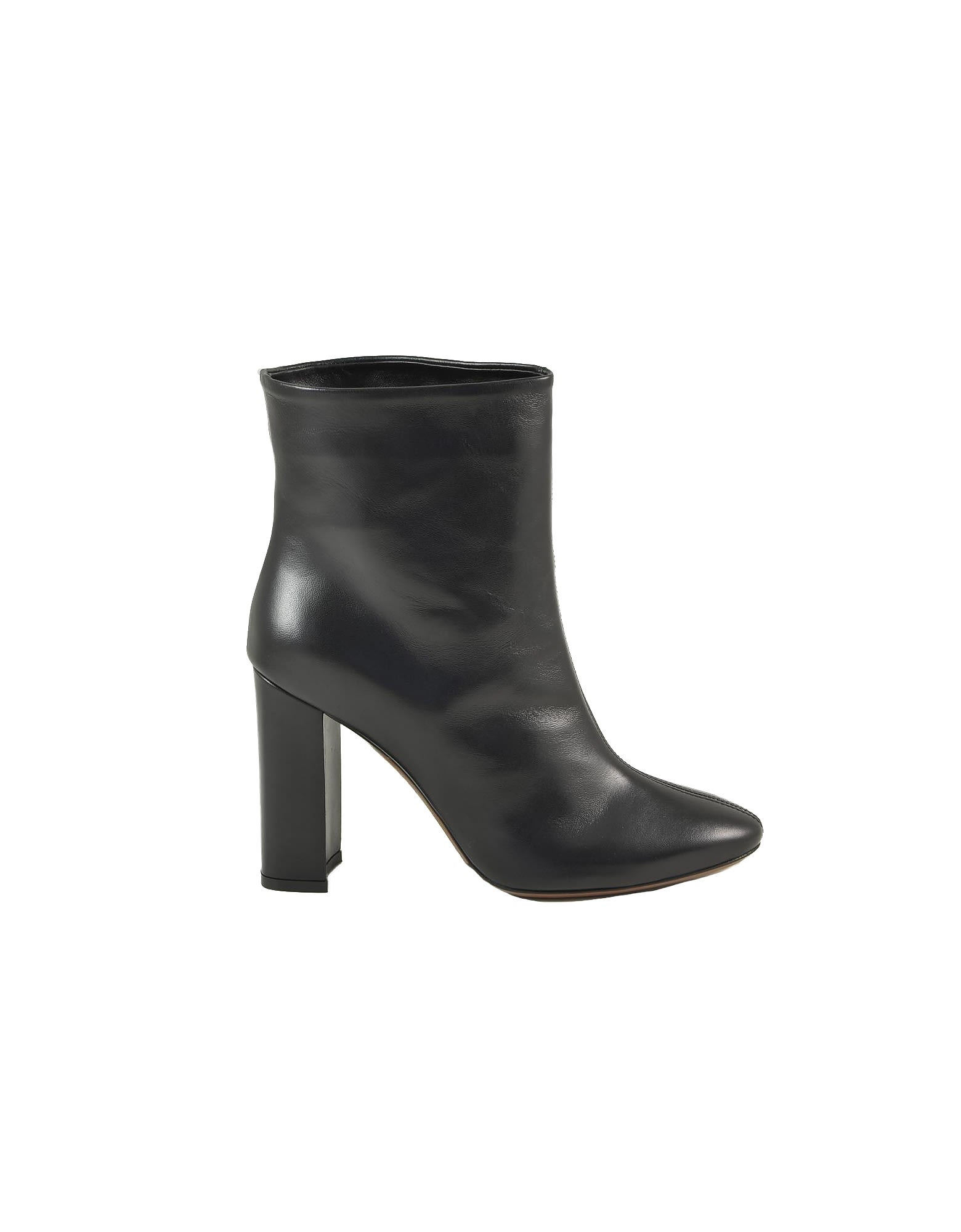 Lautre Chose Black Leather High Heel Booties