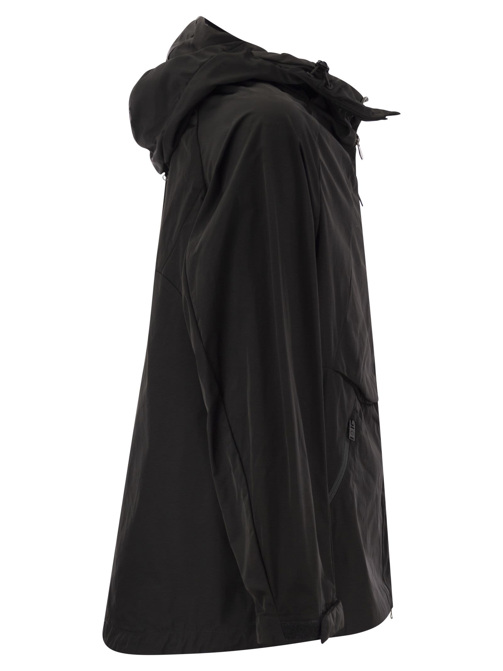 Shop Colmar One-colour Hooded Jacket In Taffeta In Black