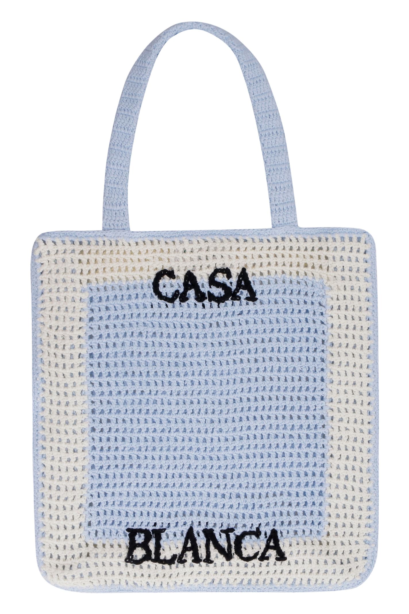 CASABLANCA MESH-KNIT TOTE BAG